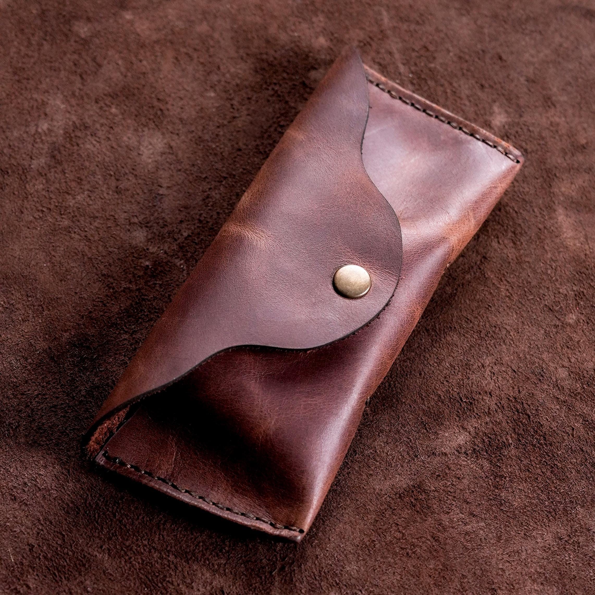 Sunglasses Case / Handmade Leather Sunnies Case / Sunglasses Holder / Full Grain Leather Glasses Sleeve / Ray Ban Case  / Genuine Leather