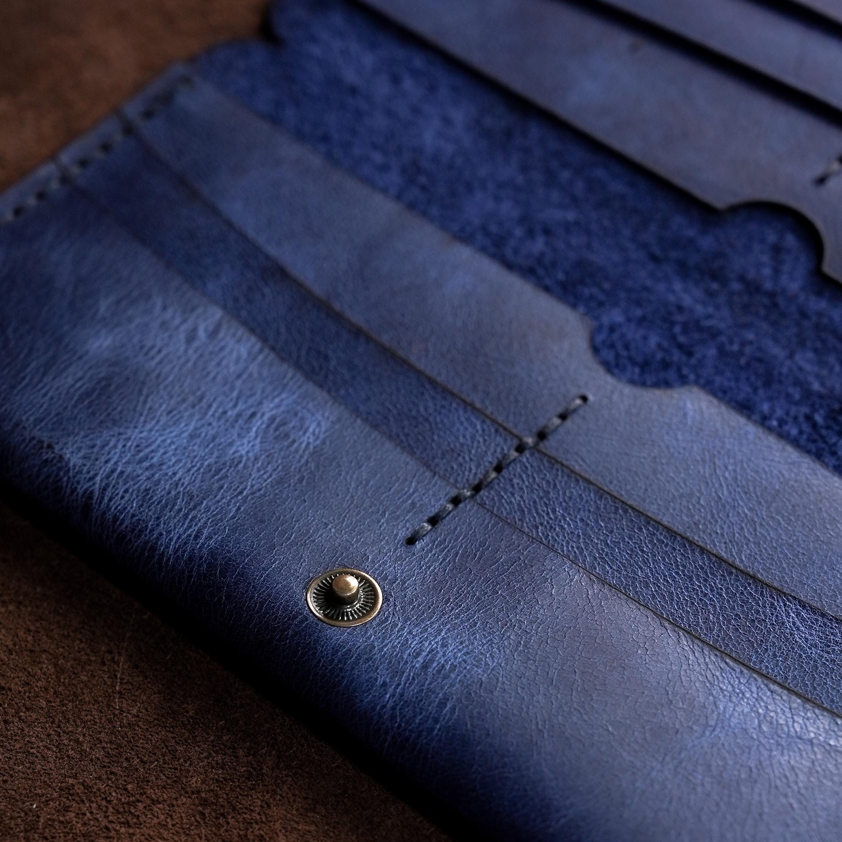 Leather Long Wallet / Personalized Name and Logo Engraving / Special Gift for Loved Ones / Personalized / Monogrammed Wallet