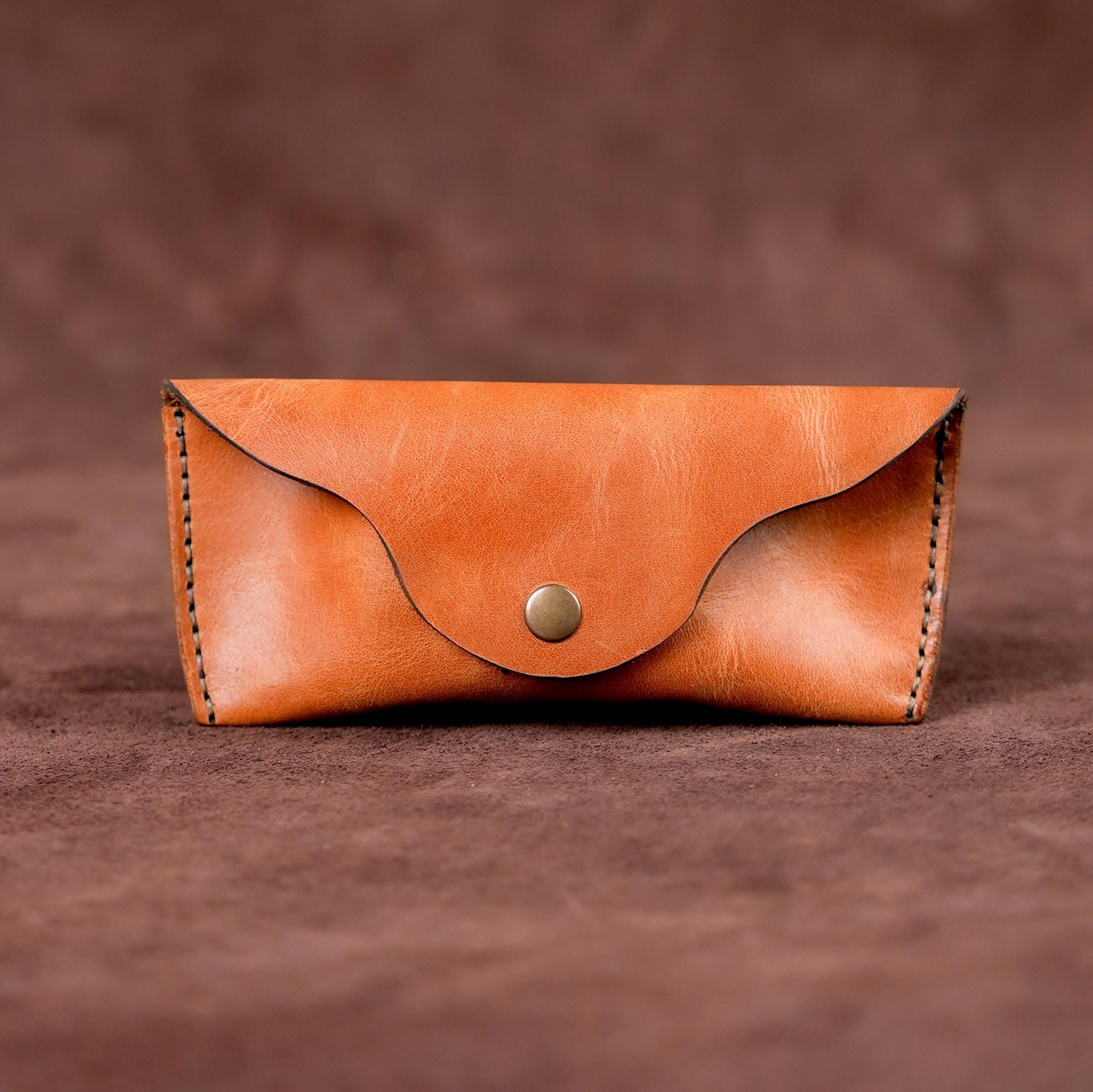 Sunglasses Case / Handmade Leather Sunnies Case / Sunglasses Holder / Full Grain Leather Glasses Sleeve / Ray Ban Case  / Genuine Leather