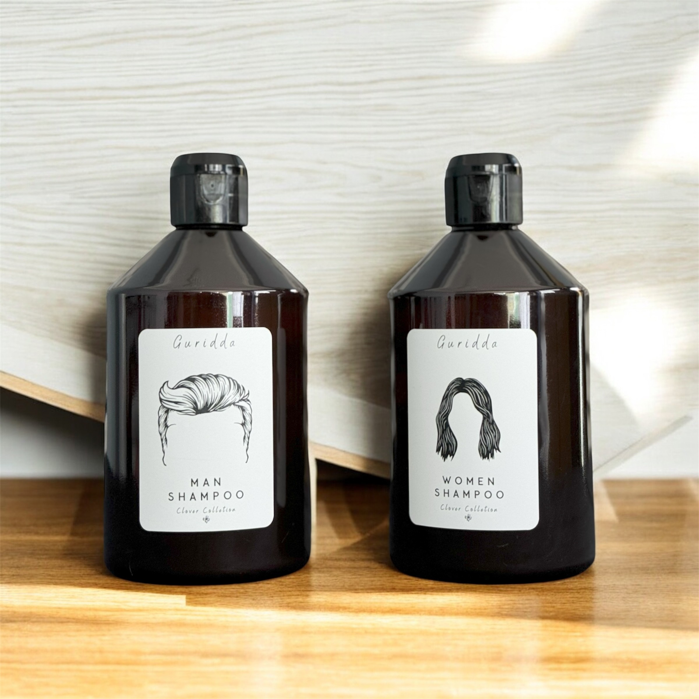 2li Kadın Ve Erkek Şampuan (Women & Man Shampoo) Etiketli Fliptop Kapaklı Plastik Amber Şişe 500ml