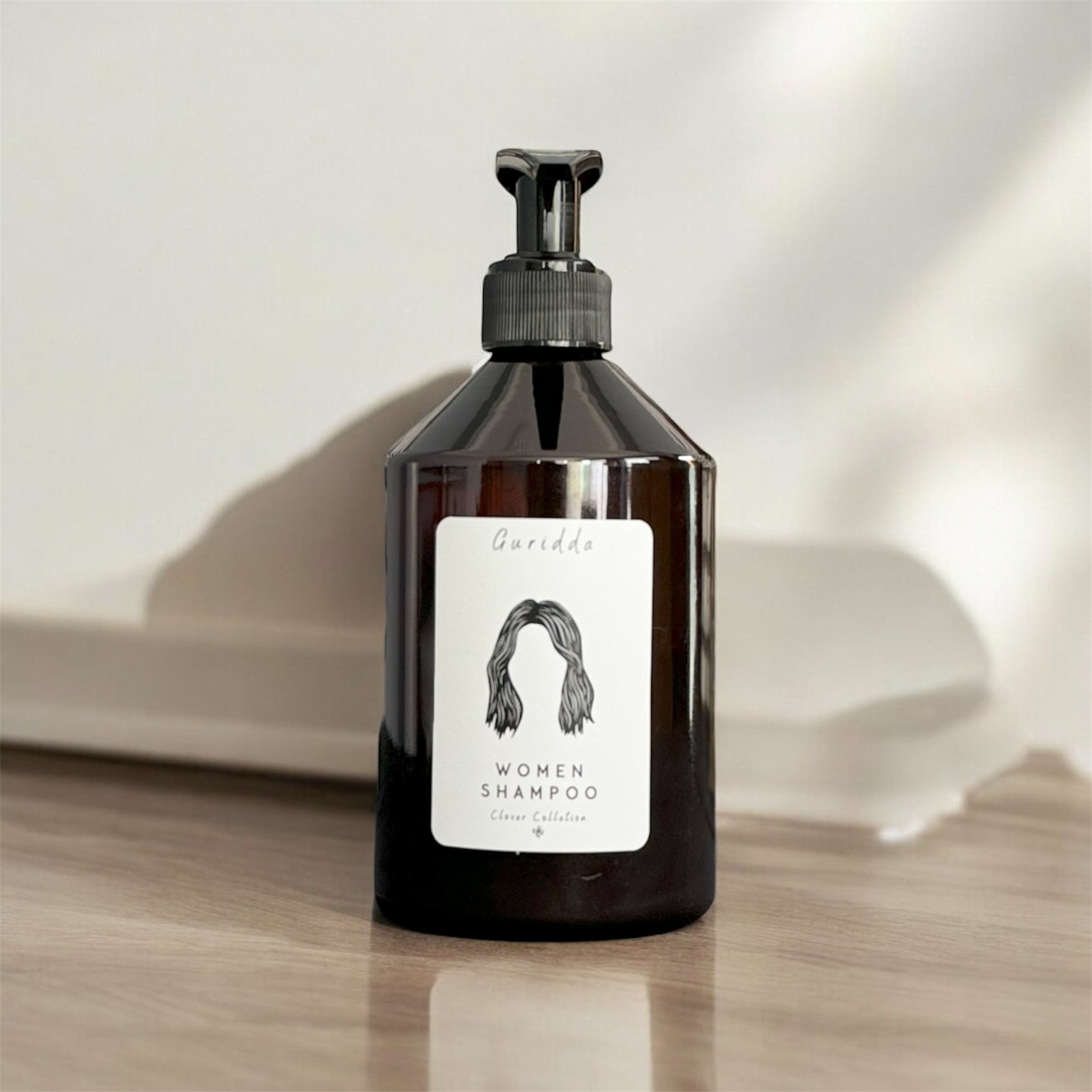 Kadın Şampuan (Women Shampoo) Etiketli Plastik Amber Şişe 500ml