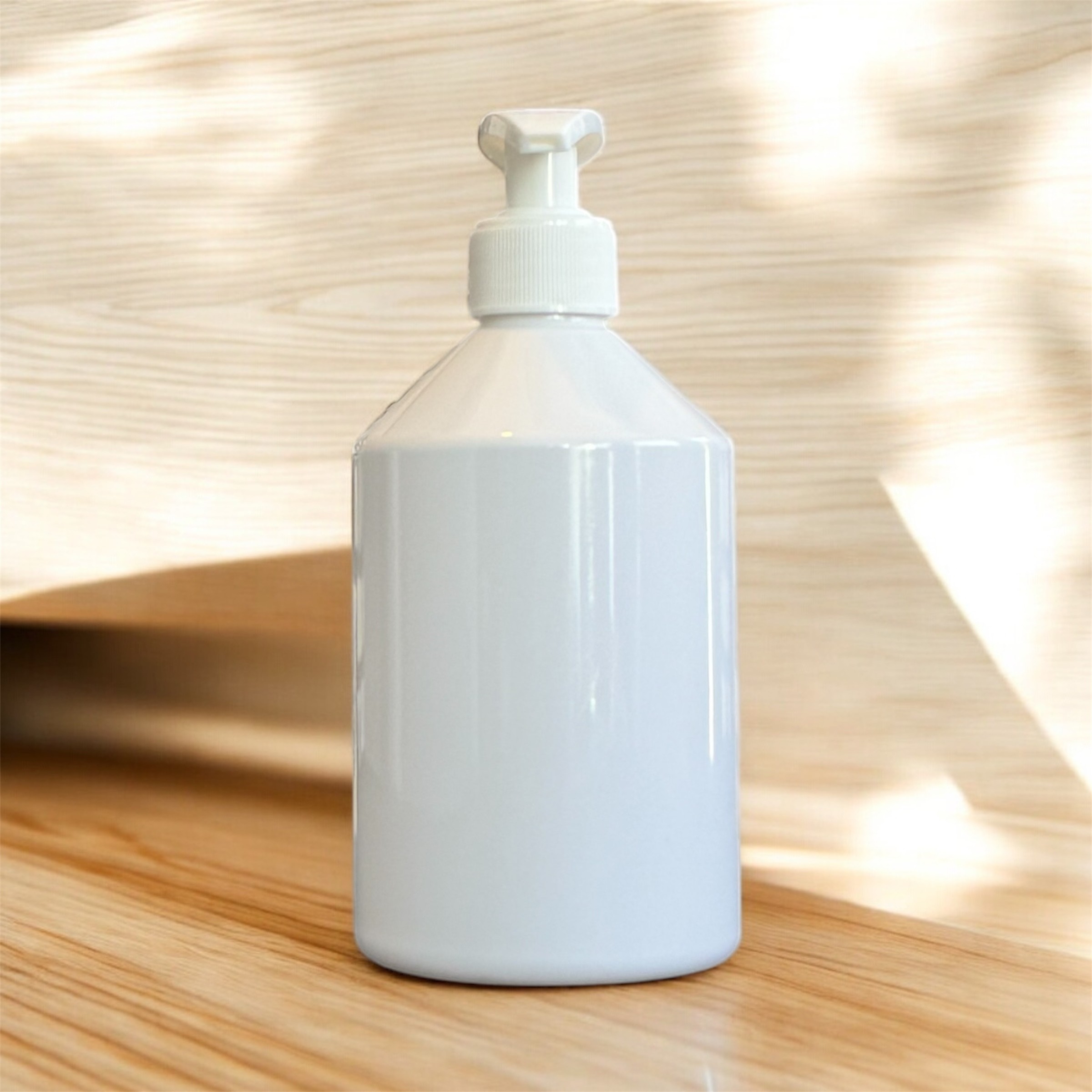 500 Ml Beyaz Plastik Şişe Beyaz Pompalı