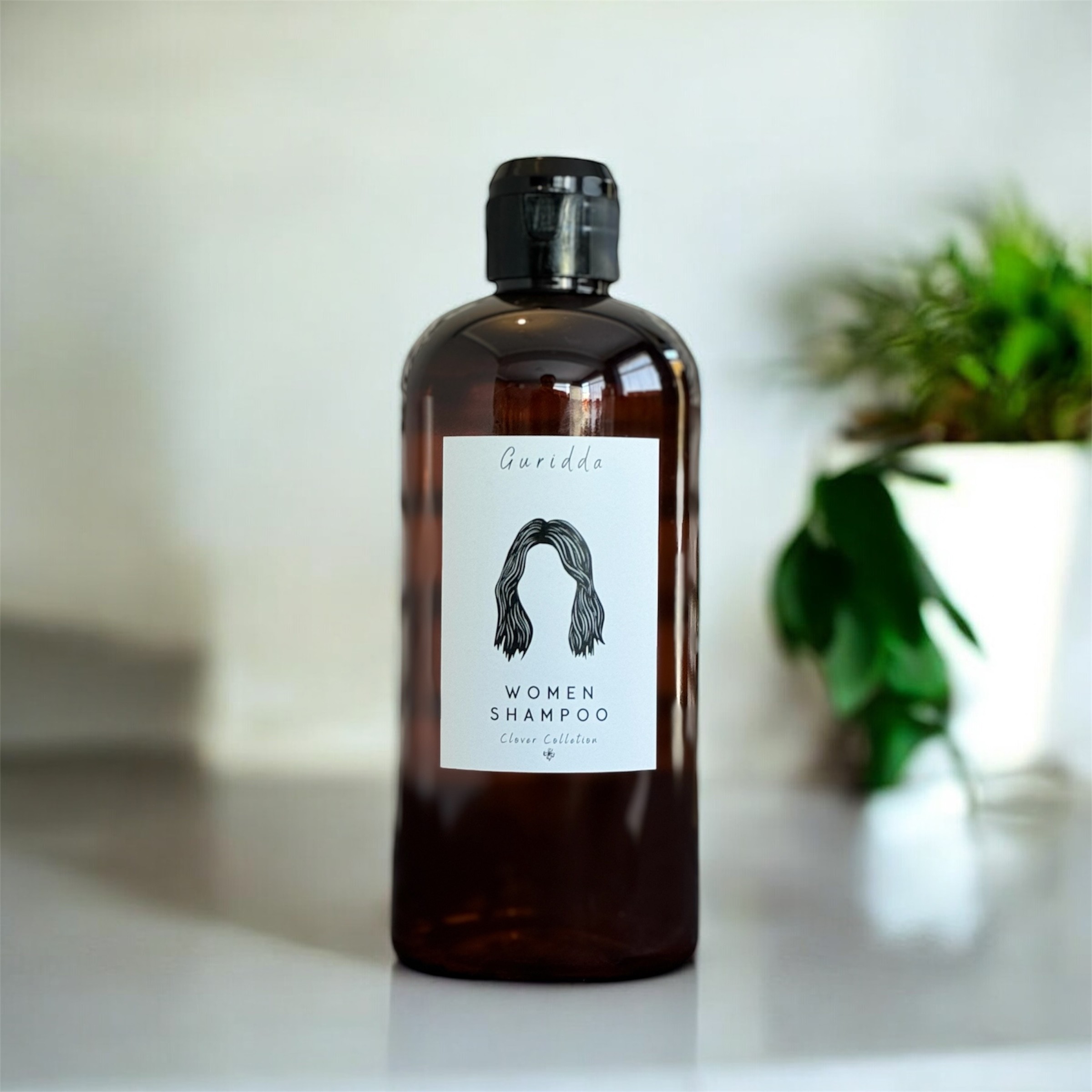 500 Ml Kadın şampuan (Women Shampoo) Etiketli Fliptop Kapaklı Amber Plastik Şişe Boston