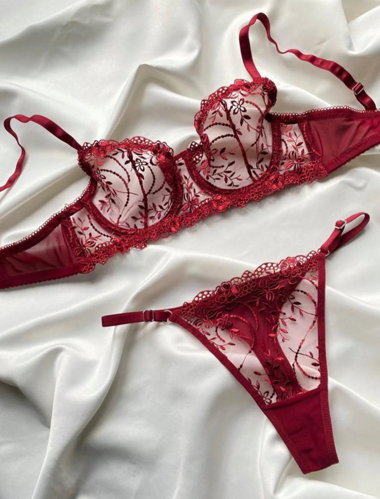 BAKÜ BRA SET BORDO