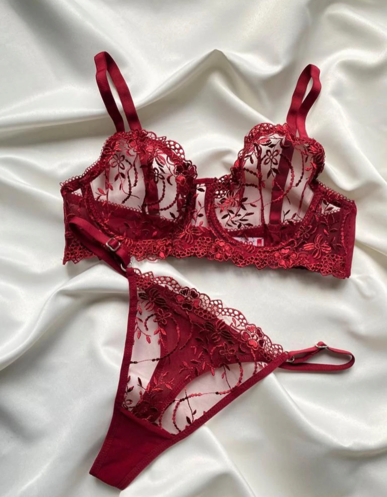 BAKÜ BRA SET BORDO