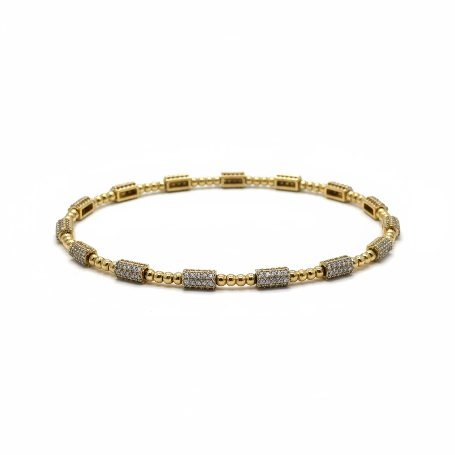 İthal gümüş gold kaplama bileklik