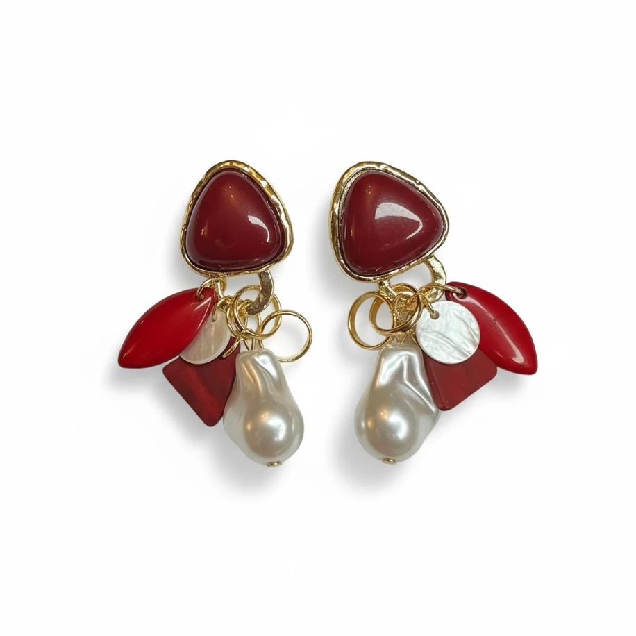 Doğal taş çok moda emsalsiz küpe