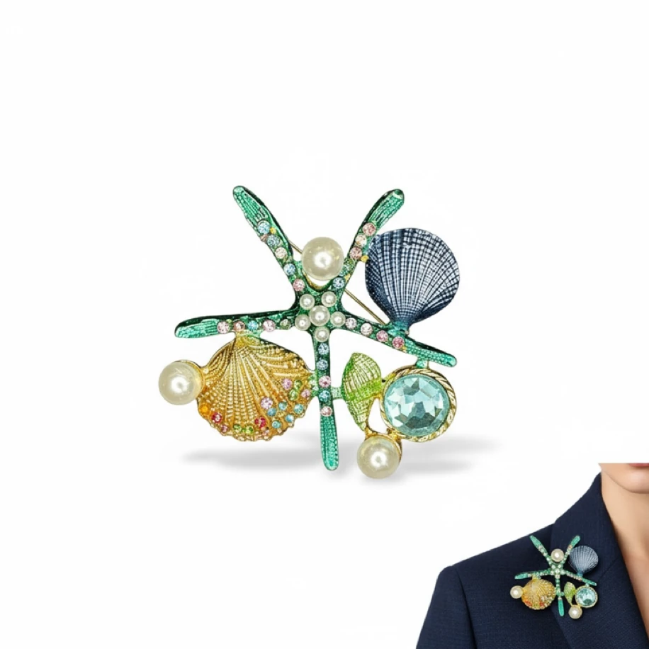 Deniz Yıldızı Yaka Broşu