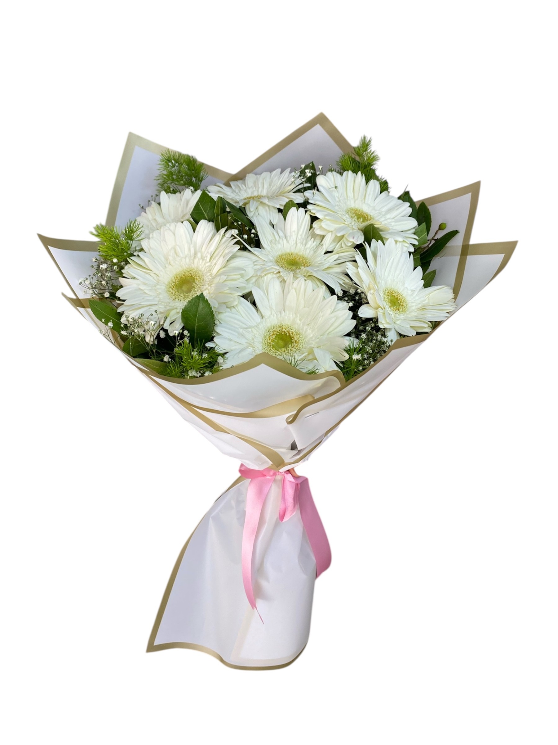 7'li Beyaz Gerbera Buketi
