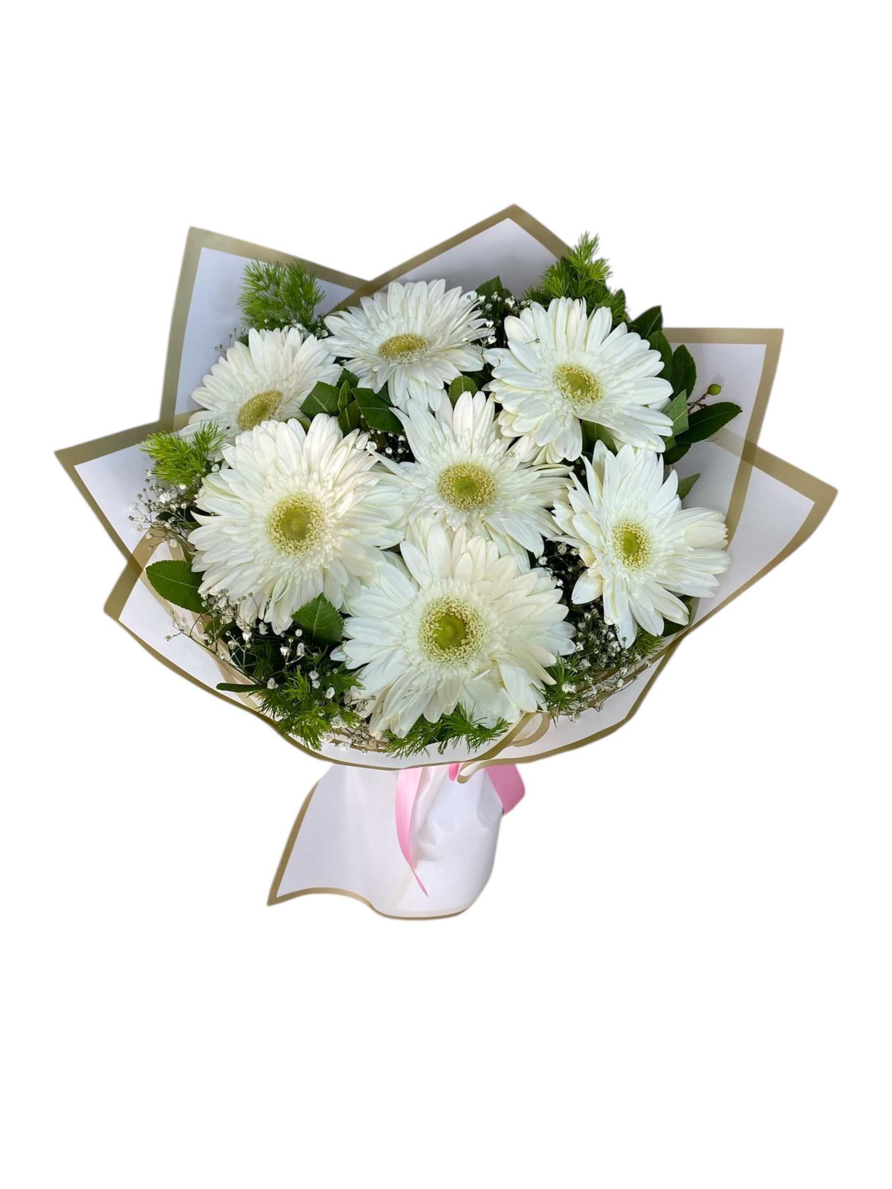7'li Beyaz Gerbera Buketi