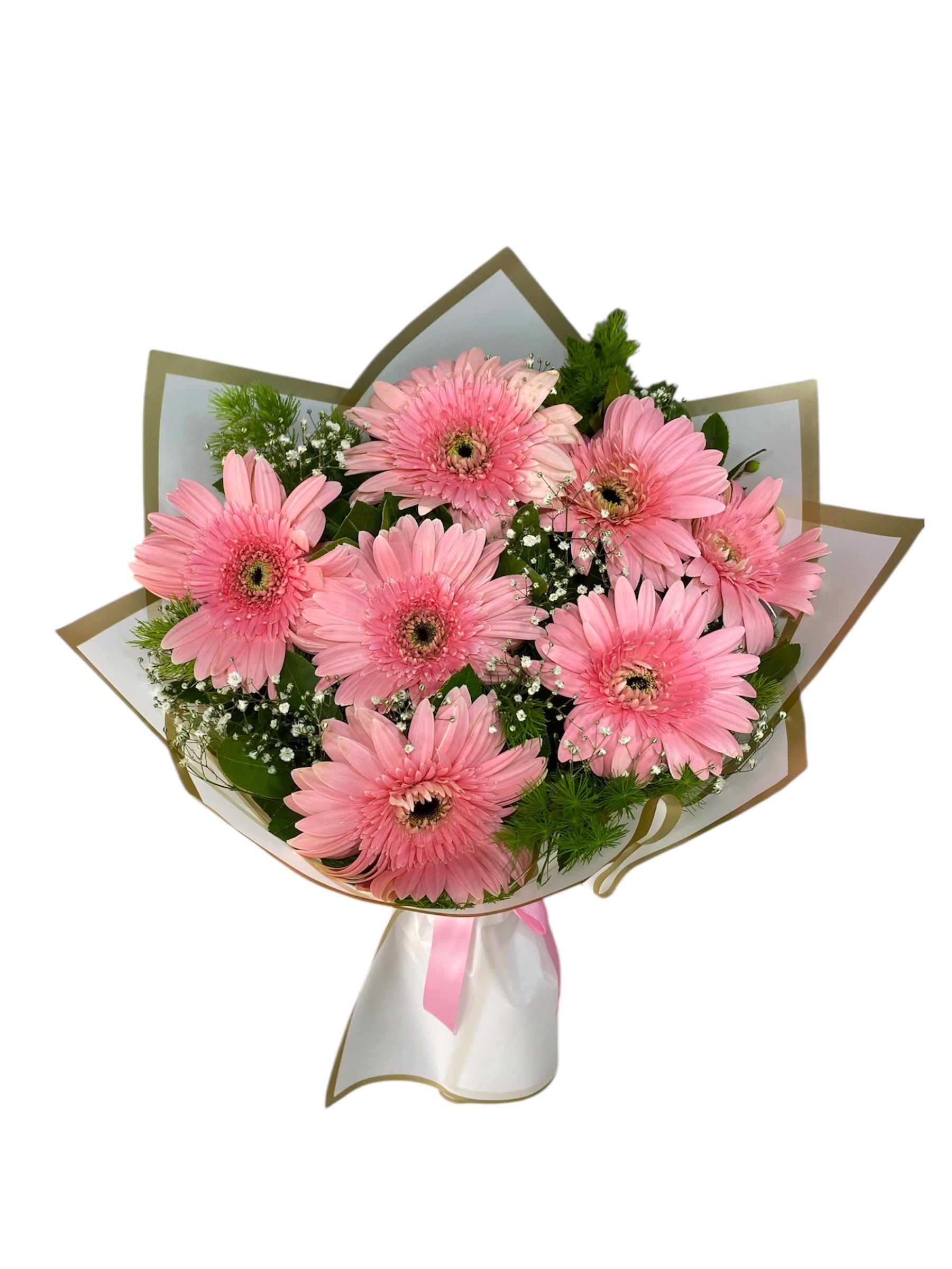 7'li Pembe Gerbera Buketi