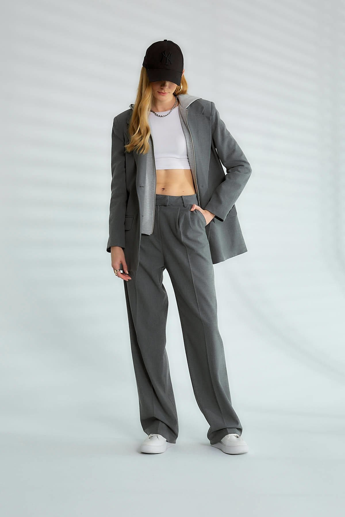 Kapüşonlu Blazer Ceket