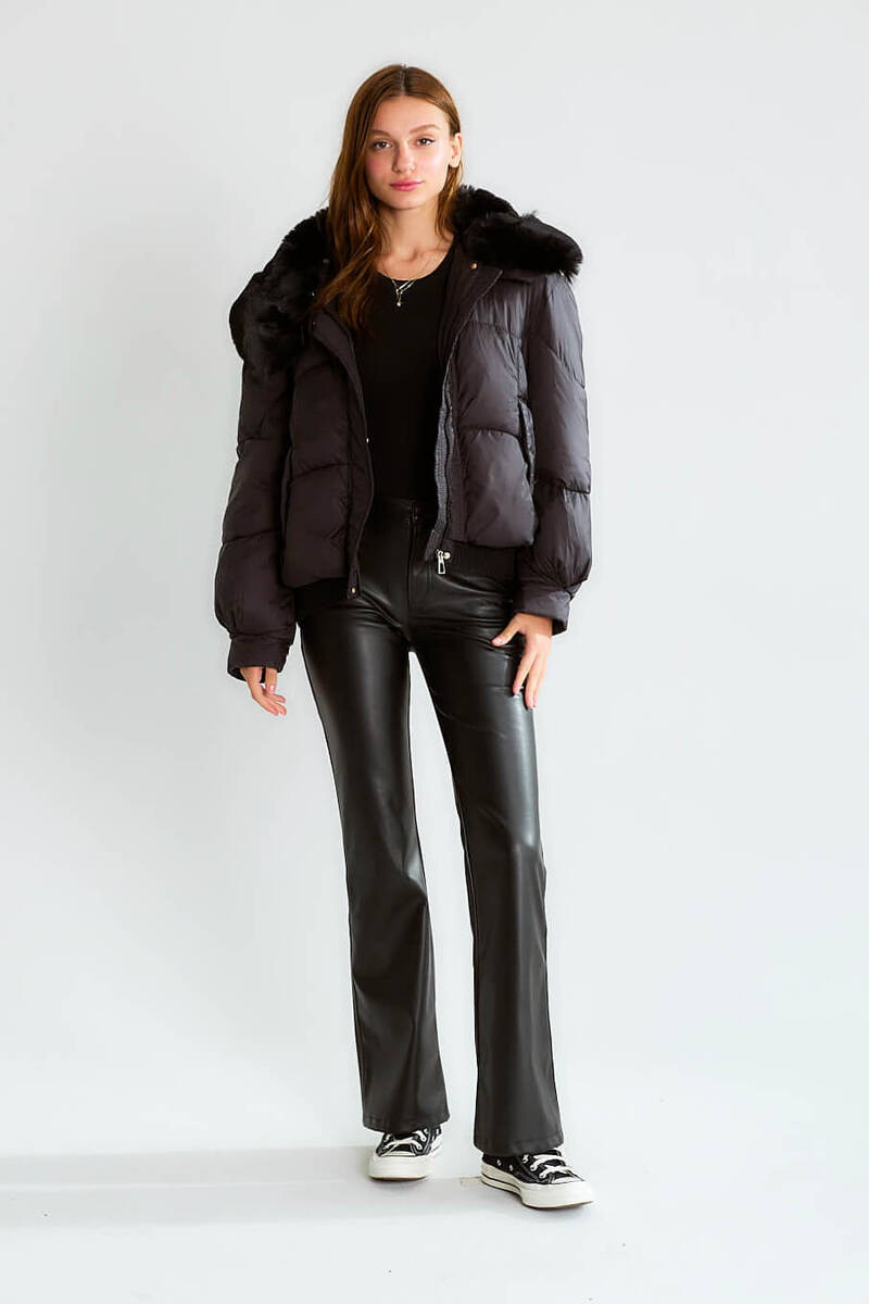 Şişme Crop Mont