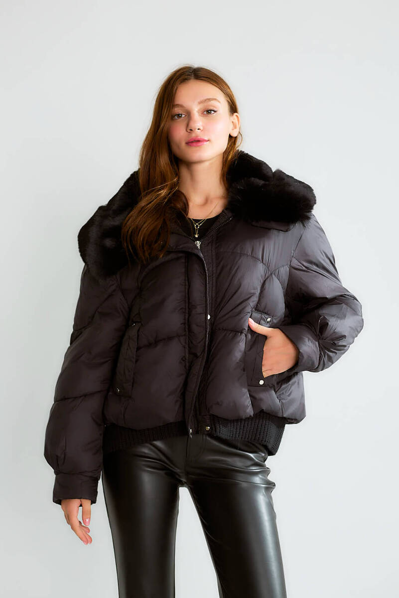 Şişme Crop Mont