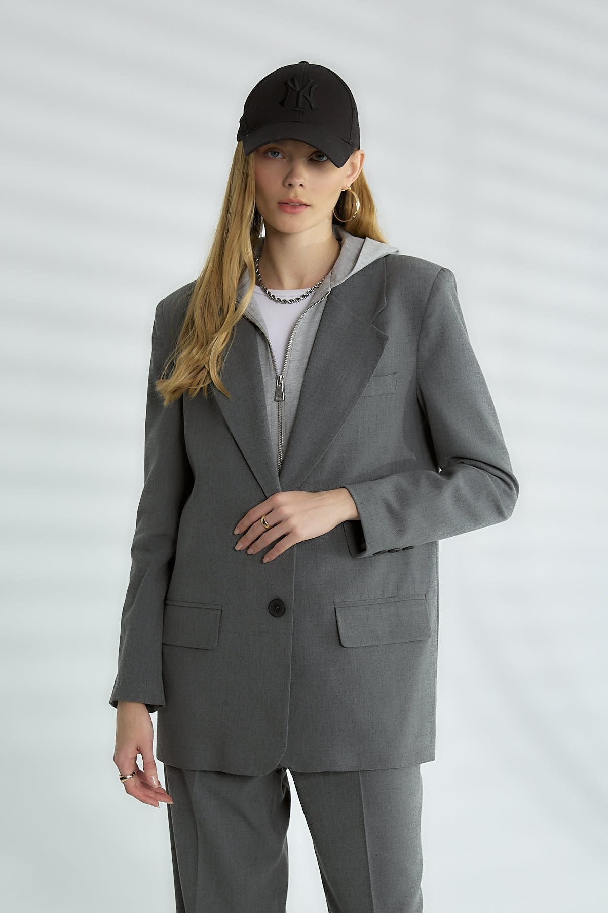 Kapüşonlu Blazer Ceket image
