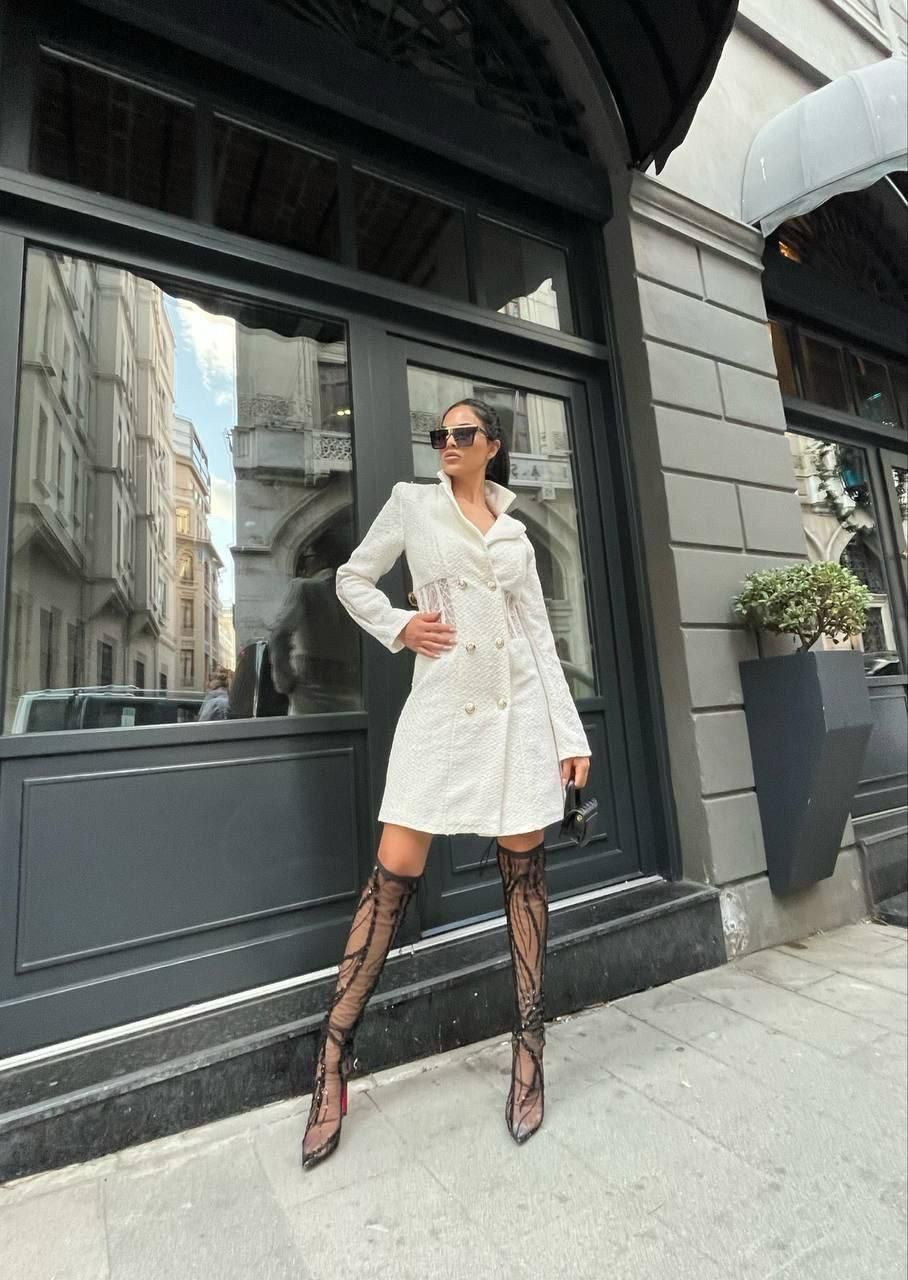 Dantel Detay Ceket Elbise main variant image