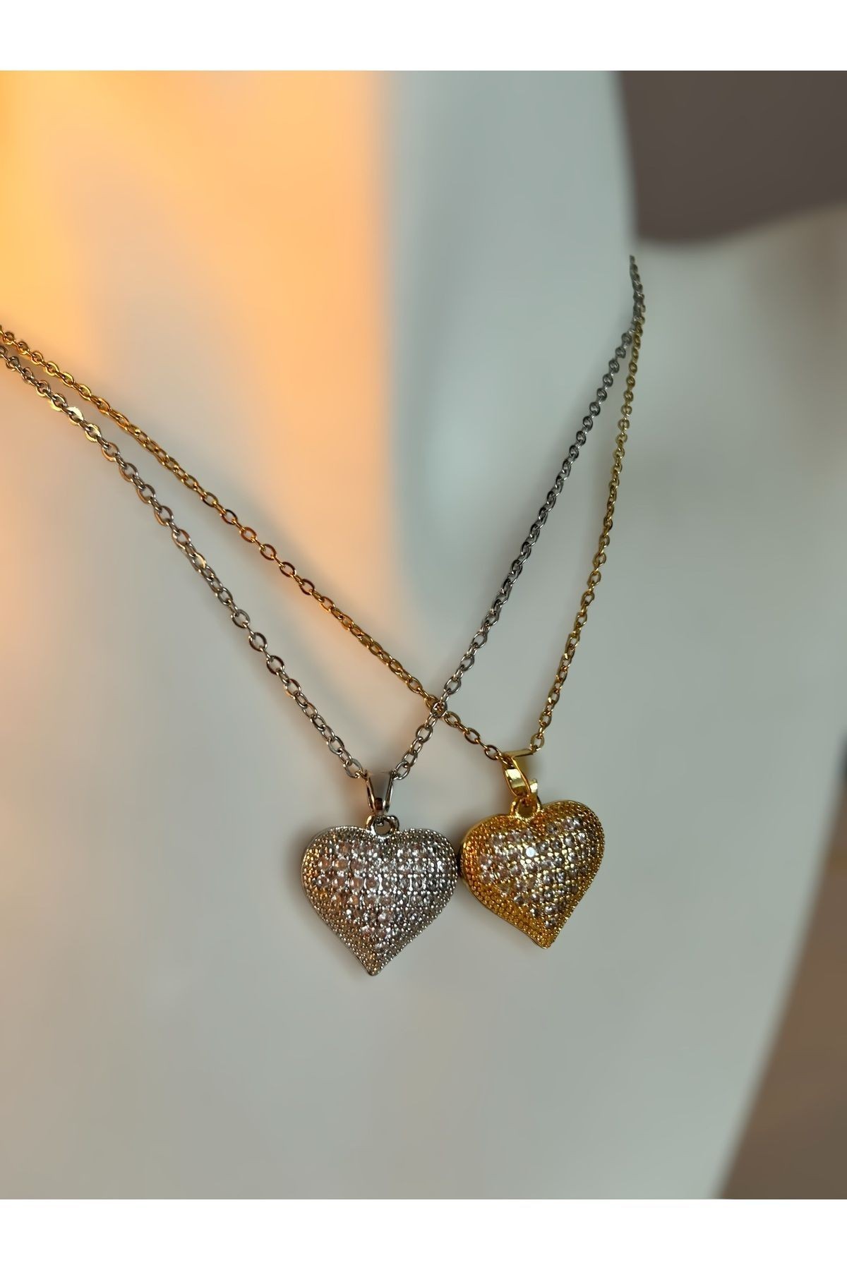 Kalpli Gold Silver Kolye