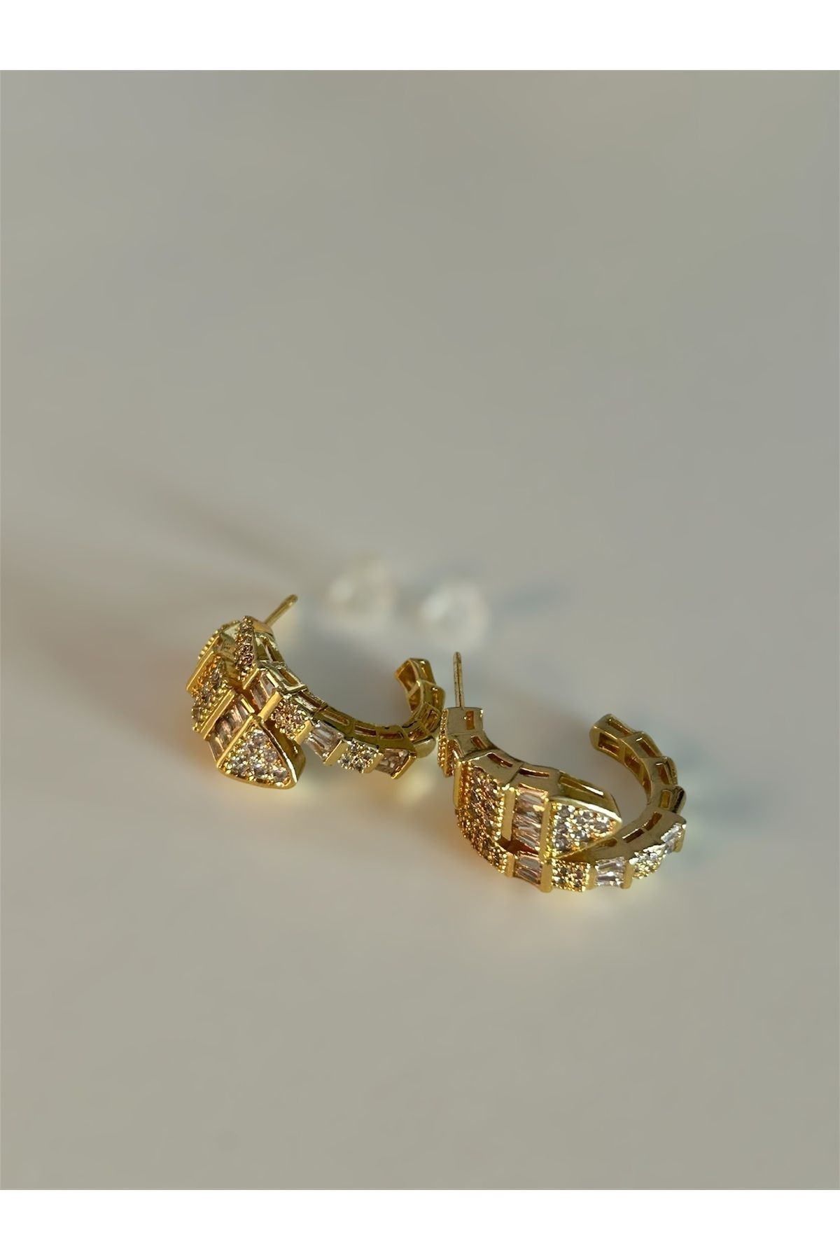 Snakes Gold Çelik Küpe