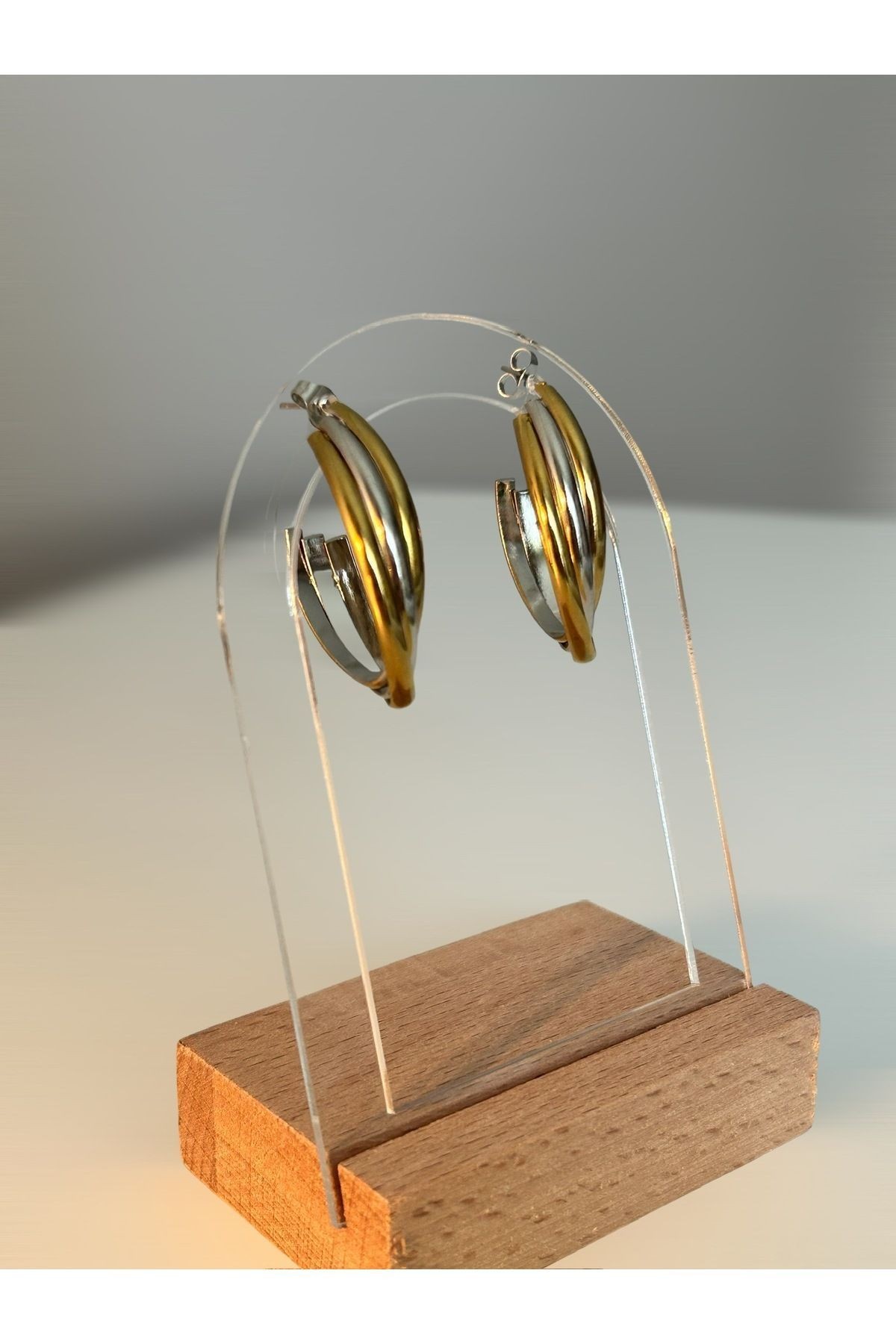 Silver&Gold Burgu Çelik Küpe