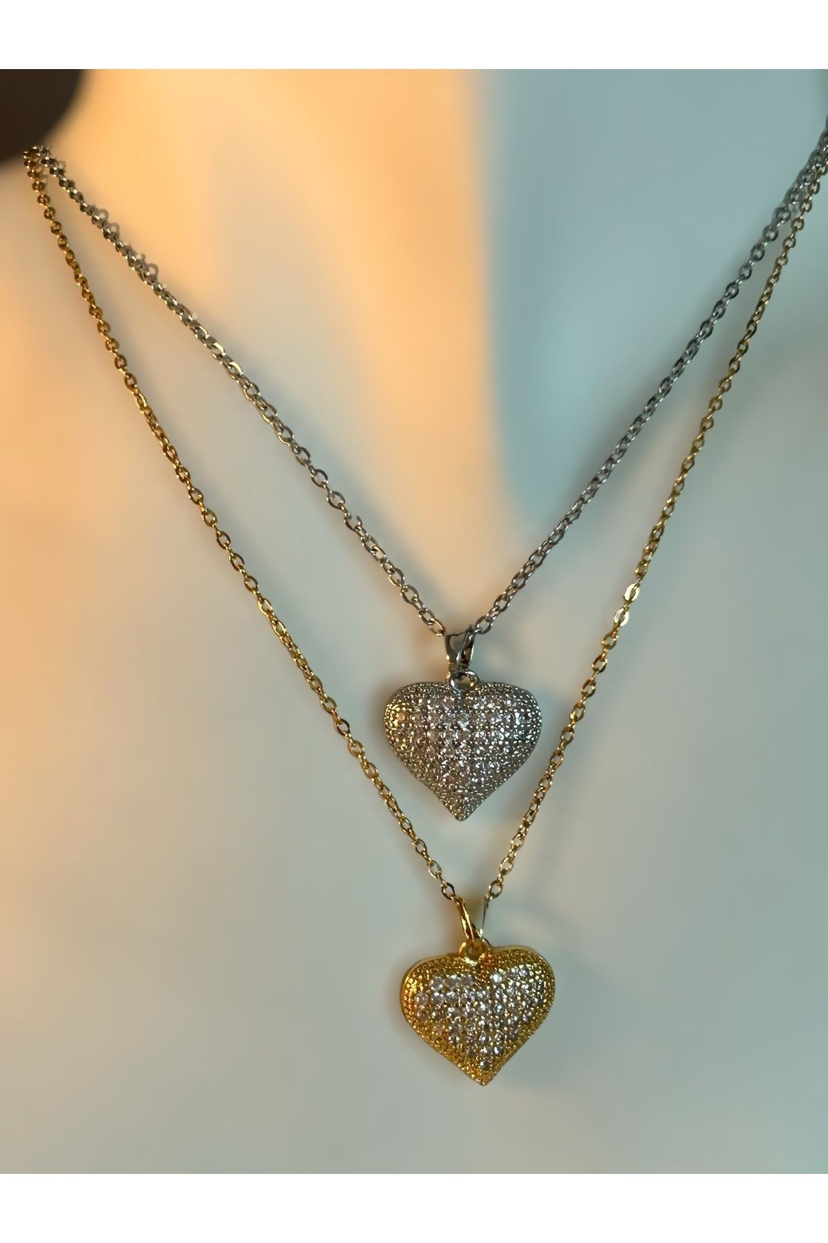 Kalpli Gold Silver Kolye