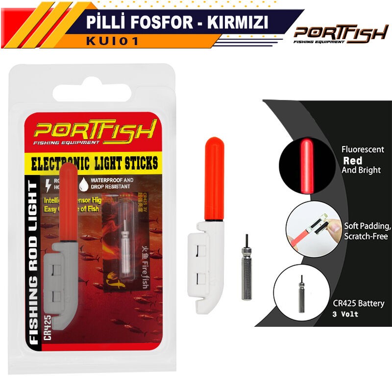 Portfish Pilli Fosfor - YEŞİL KIRMIZI