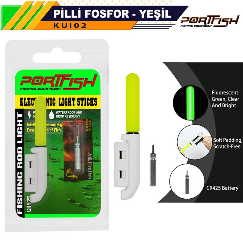 Portfish Pilli Fosfor - YEŞİL KIRMIZI