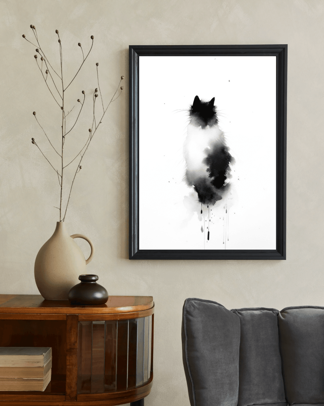 Siyah-Beyaz Kedi Posteri