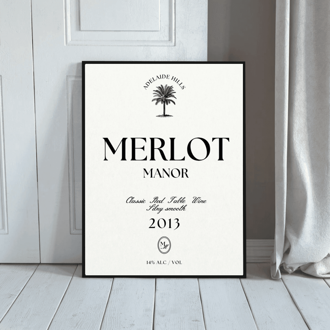 Merlot Şarap Etiketi Posteri