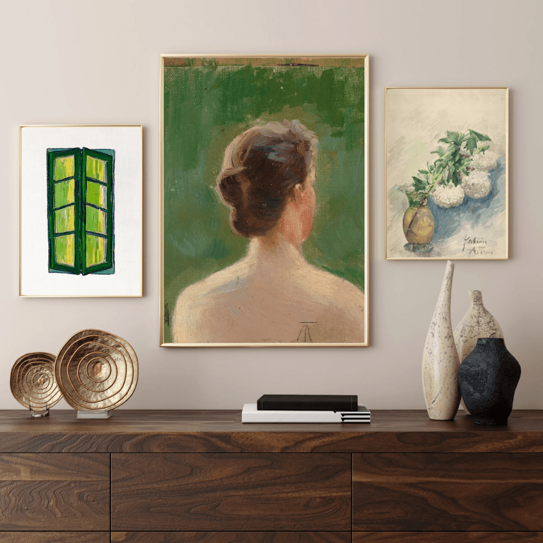 Van Gogh Penceresi Posteri -Thorsten Wasastjerna “Baş” Çalışması  Posteri-Beyaz Çiçekler Posteri