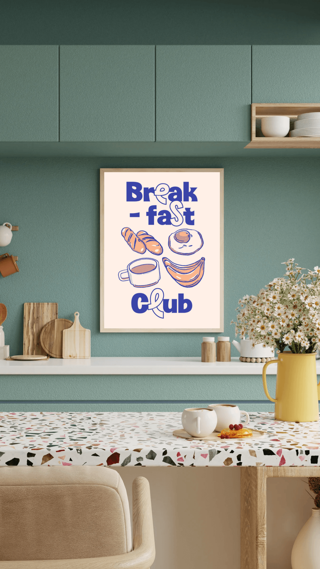 Breakfast Yazılı Poster