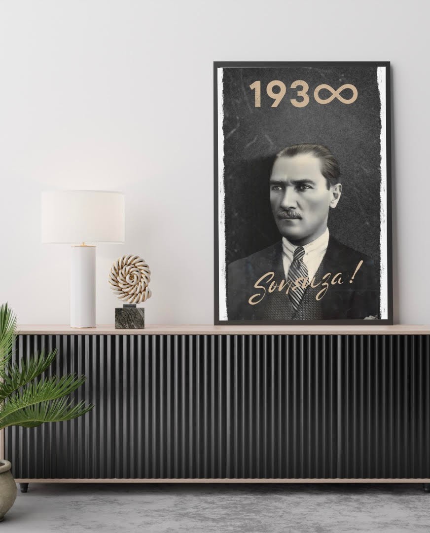 1938-Sonsuza Yazılı Atatürk Posteri