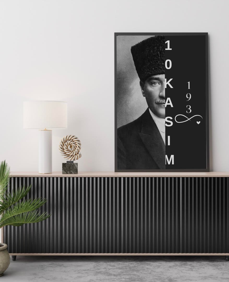 10 Kasım 1938 Yazılı Atatürk Posteri