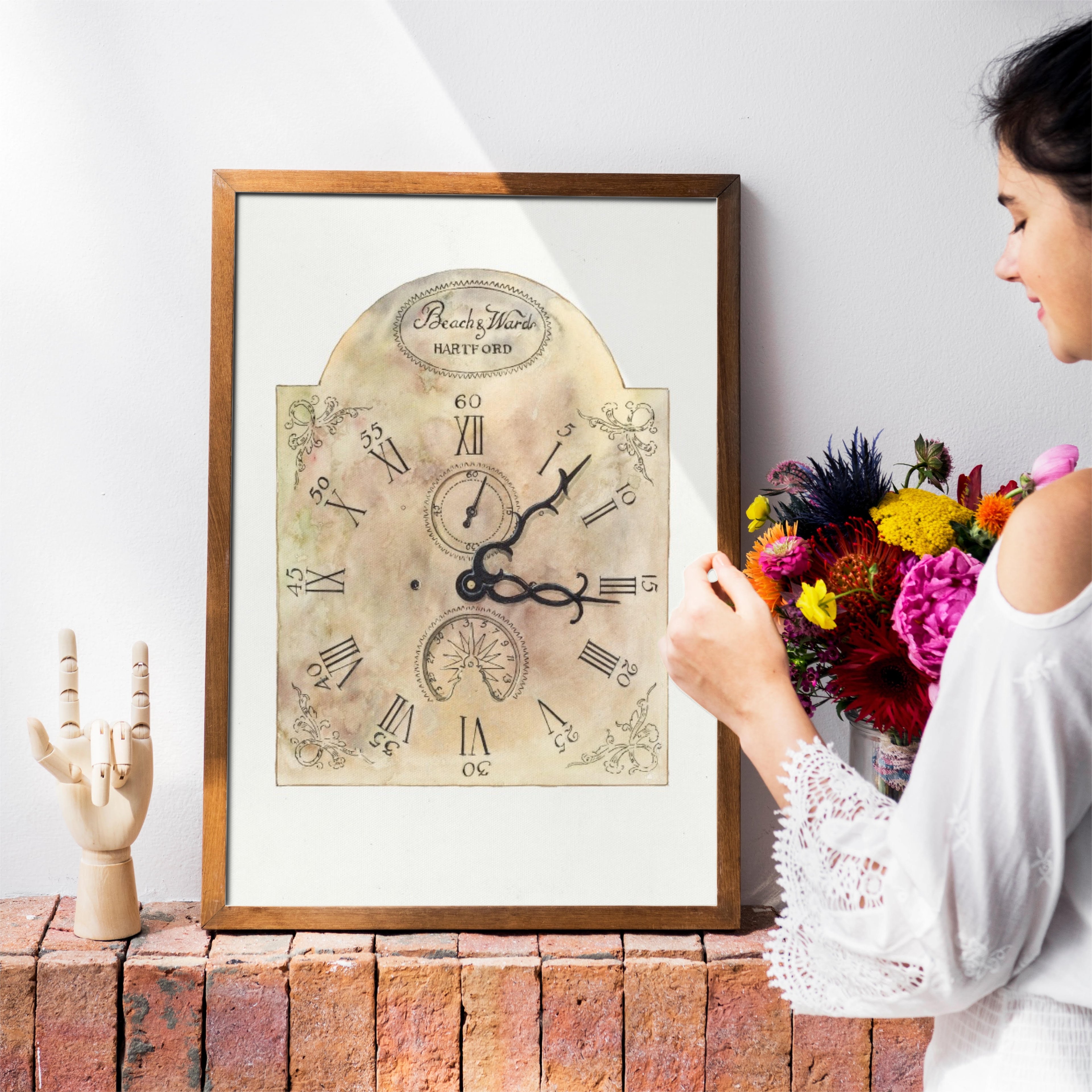 Geoffrey Holt'un Büyükbaba Saat Kadranı Baskısı Posteri