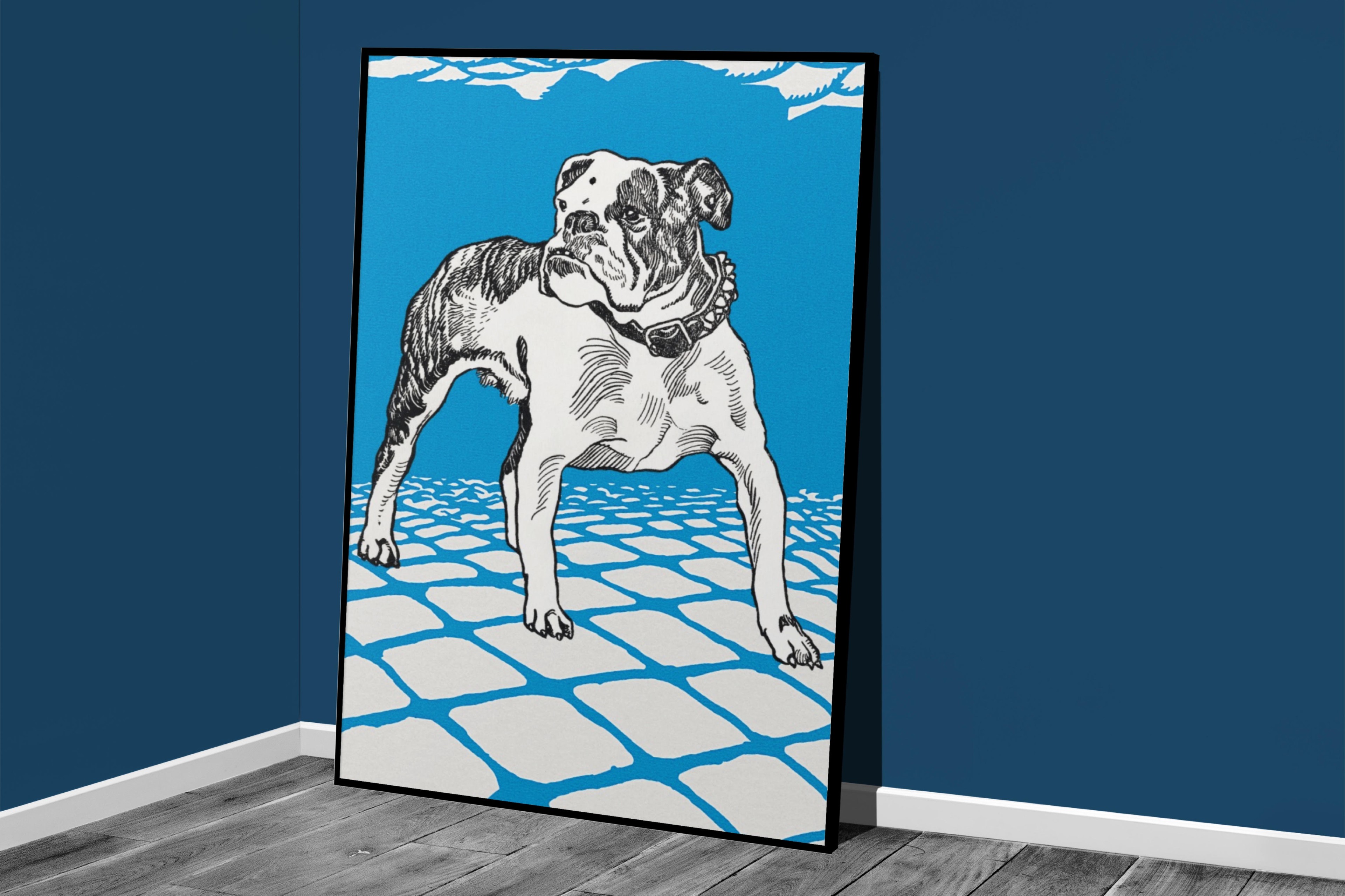 Bulldog İllüstrasyonu Posteri