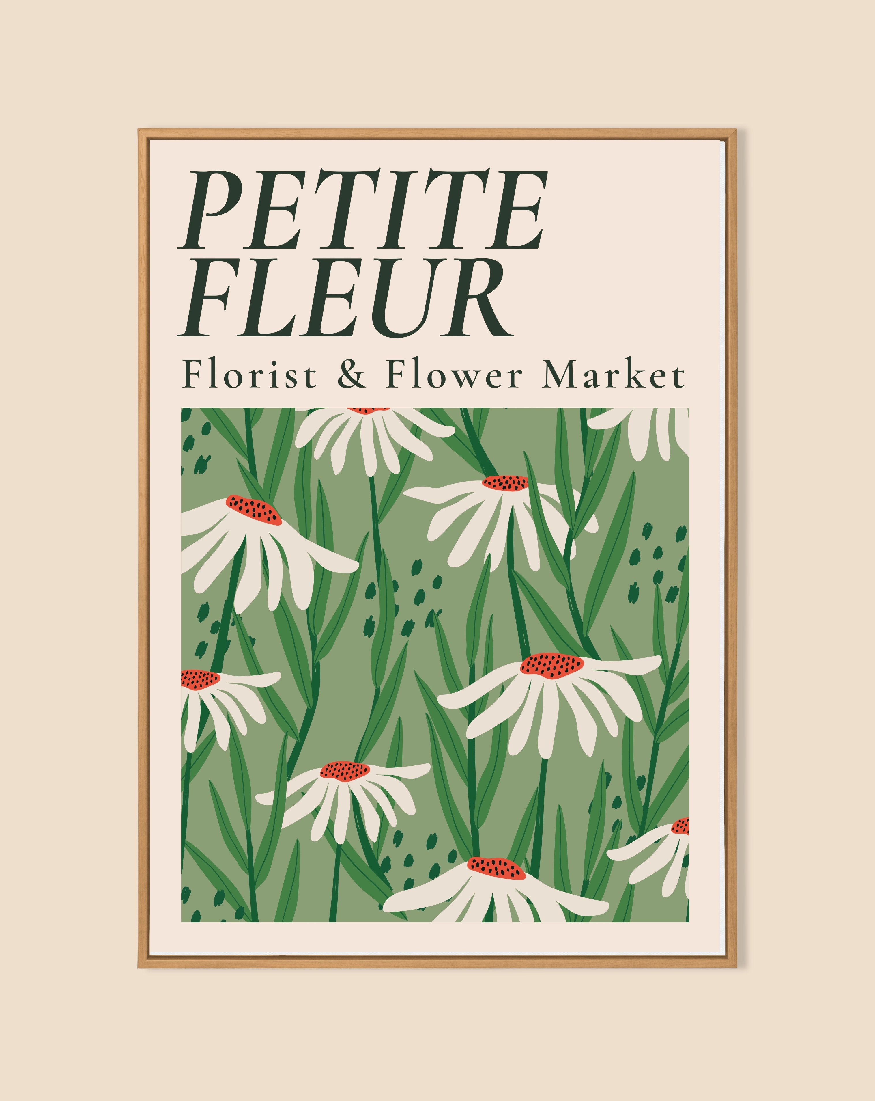 Petite Fleur Yazılı Papatya Posteri