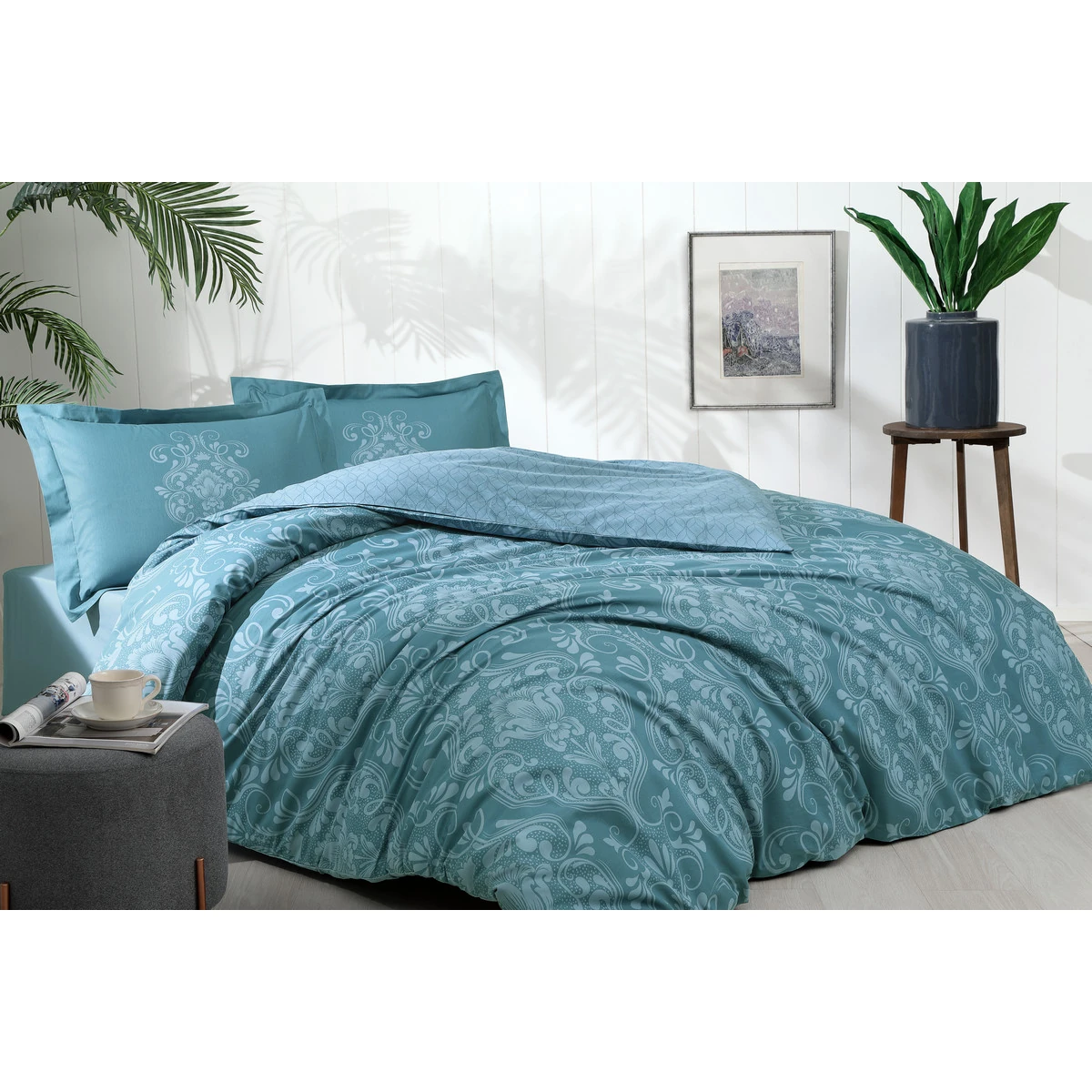 	Özdilek Ranforce Antico Tek Kişilik %100 Pamuk Nevresim Takımı Mavi – Yumuşak ve Dayanıklı Kumaş