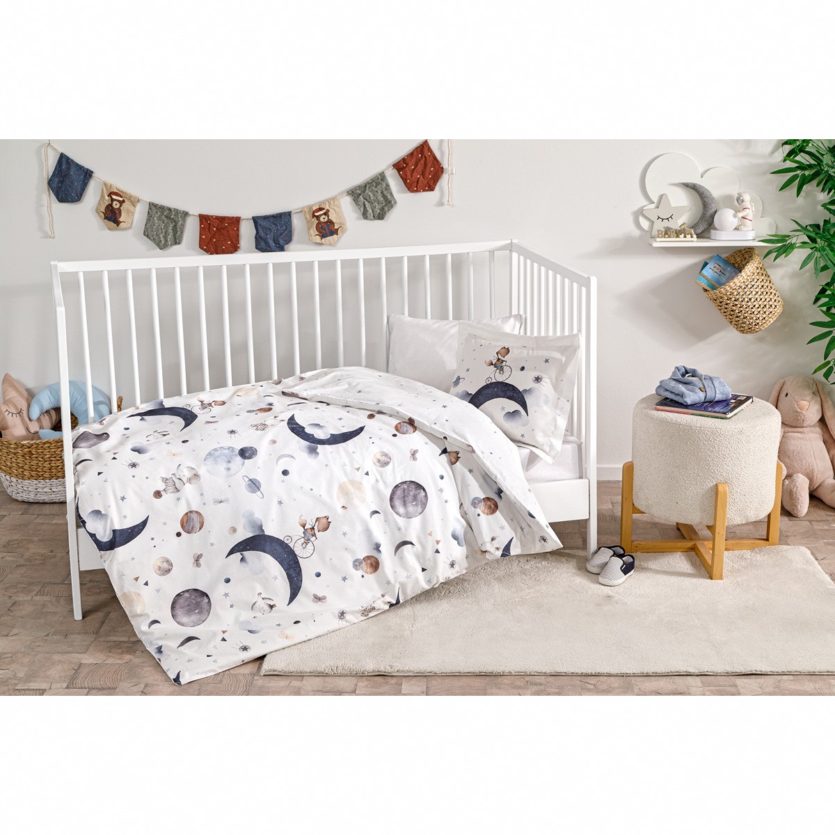 Özdilek Krem  Cute Space Bebek Nevresim Takımı