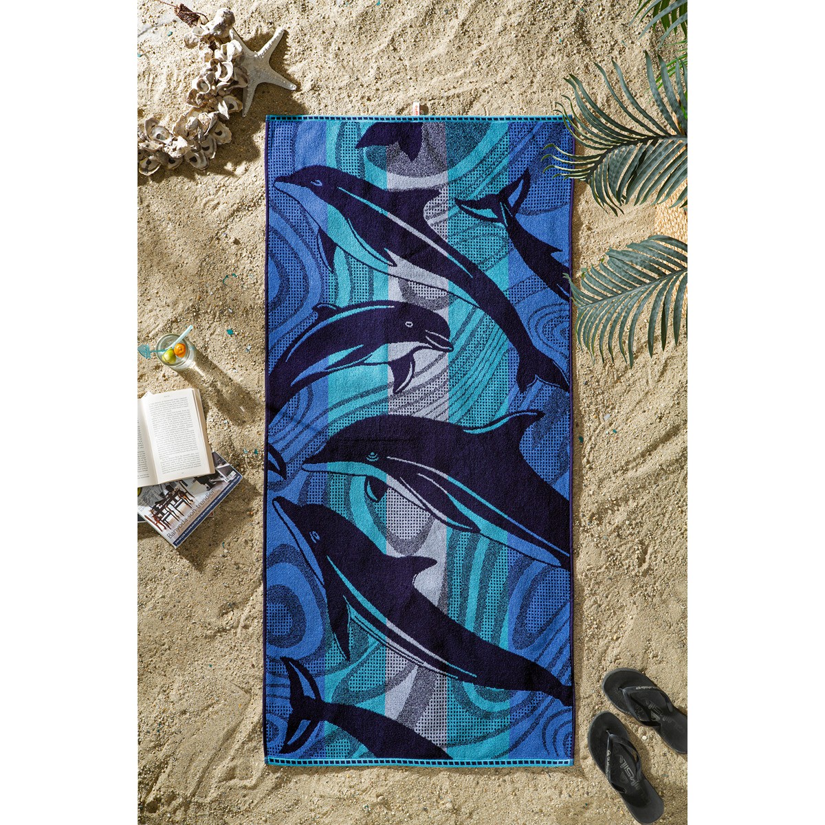 Özdilek Nice 70*150 BLUE DOLPHIN Plaj Havlusu