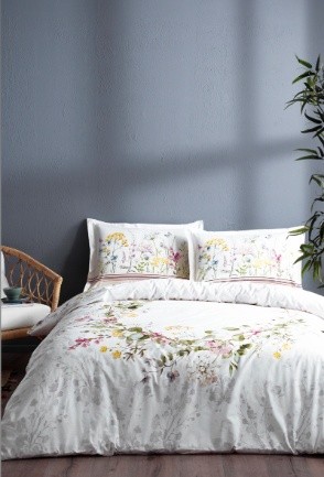 Özdilek Jardin De Flor Çift Kişilik Lastikli Çarşaf Nevresim Takımı