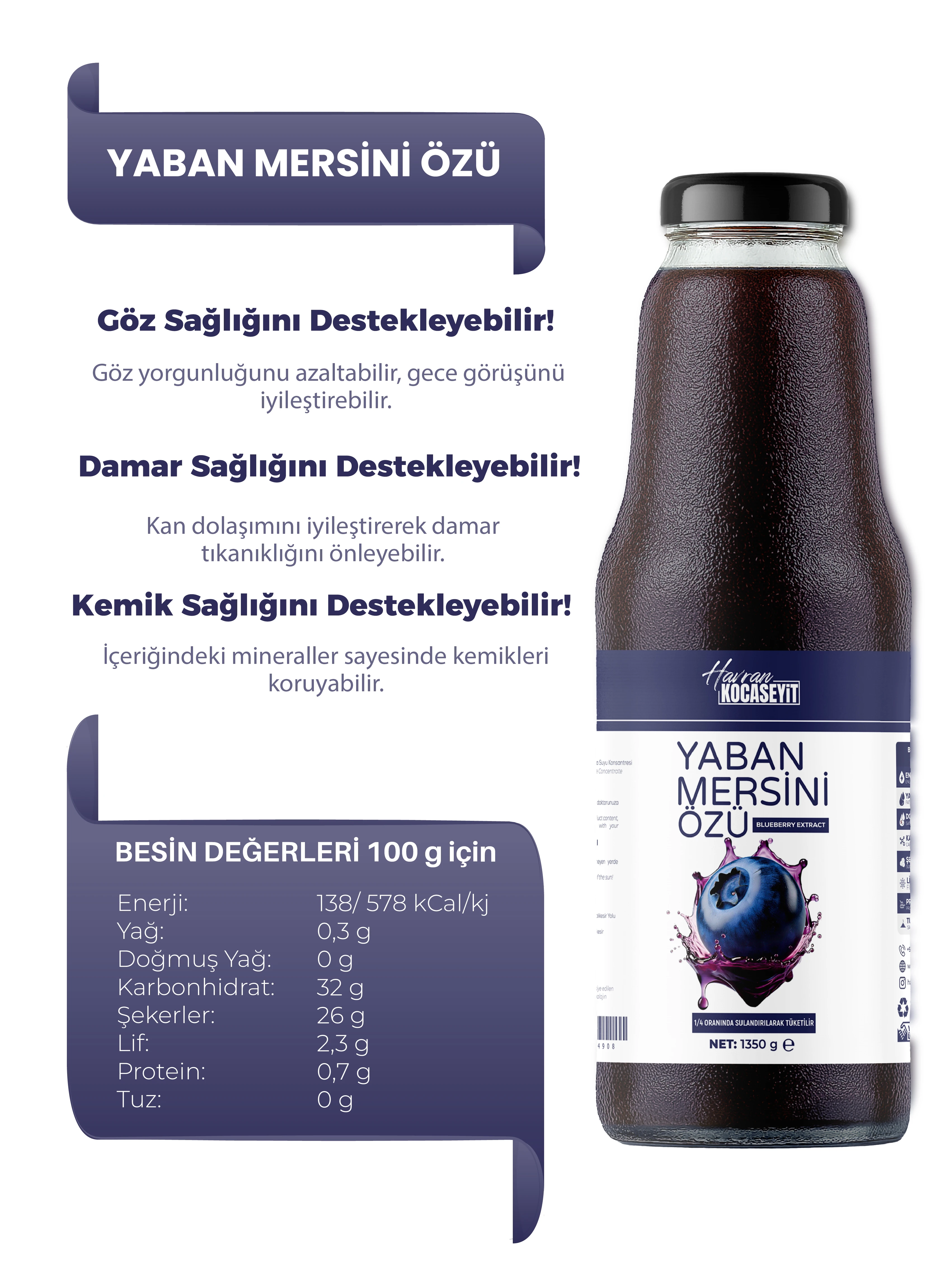 Yaban Mersini Özü 1350 g