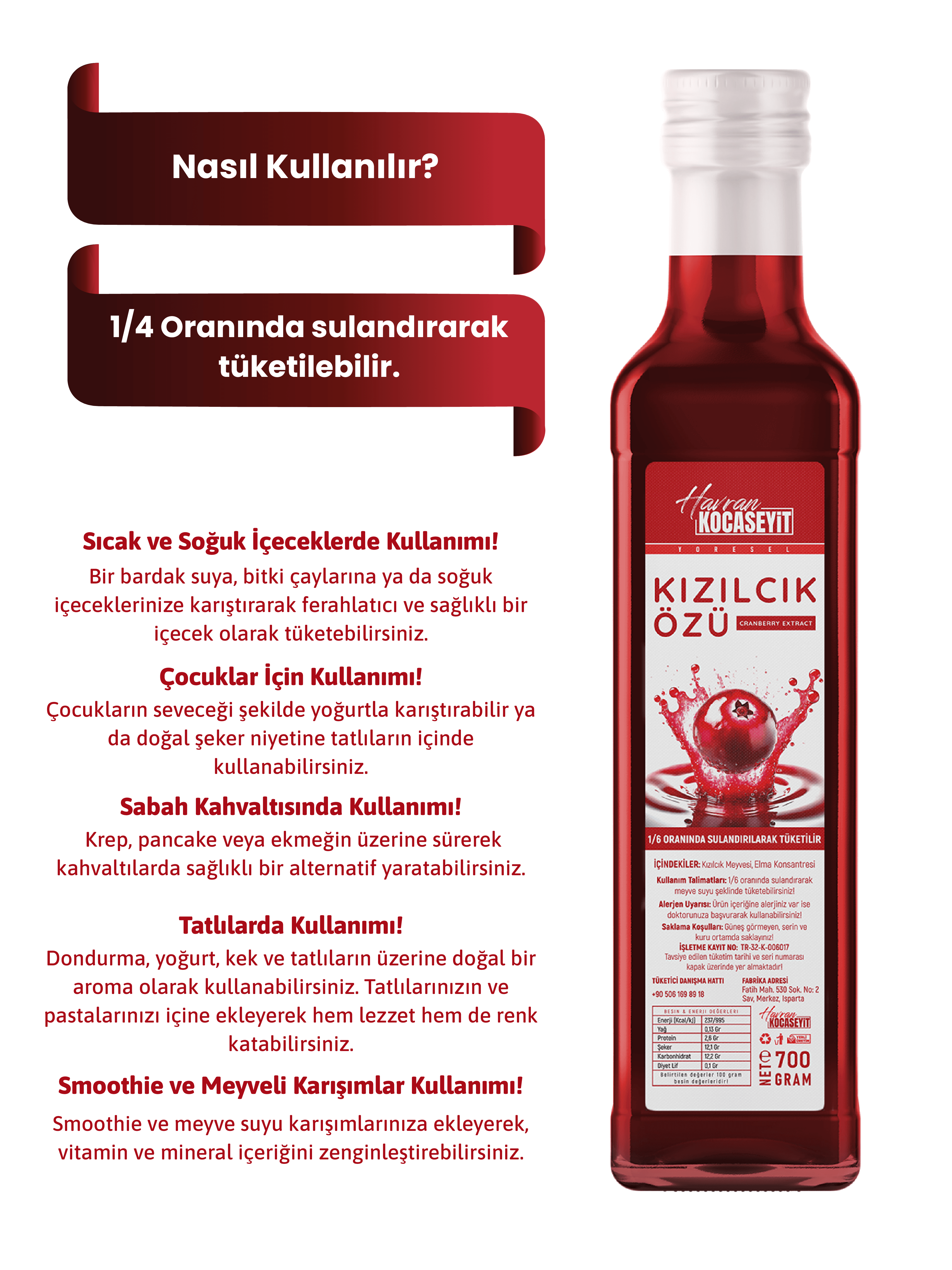 Kızılcık Özü 700 Gr