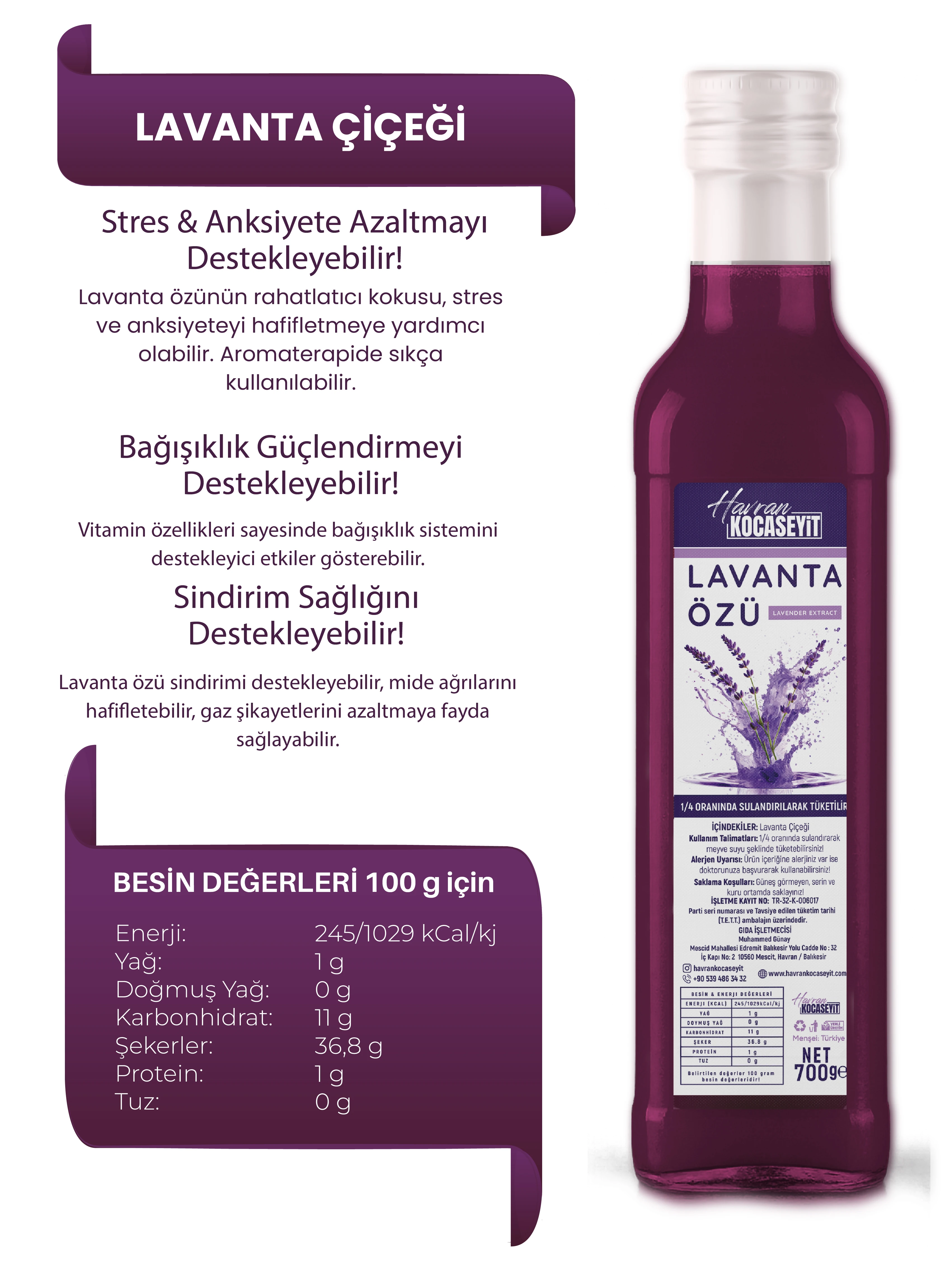 Lavanta Özü 700 g