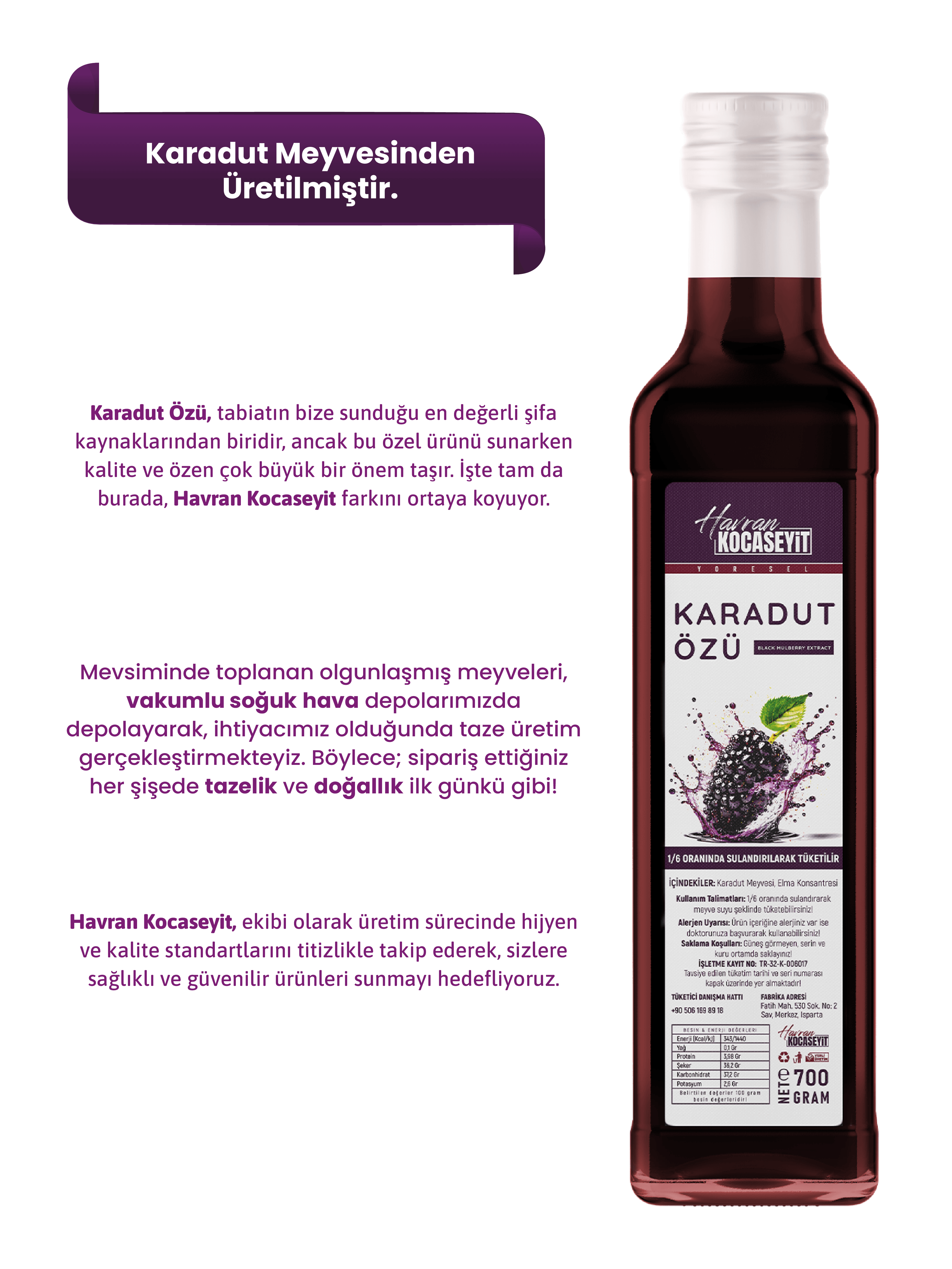 Karadut Özü 700 Gr