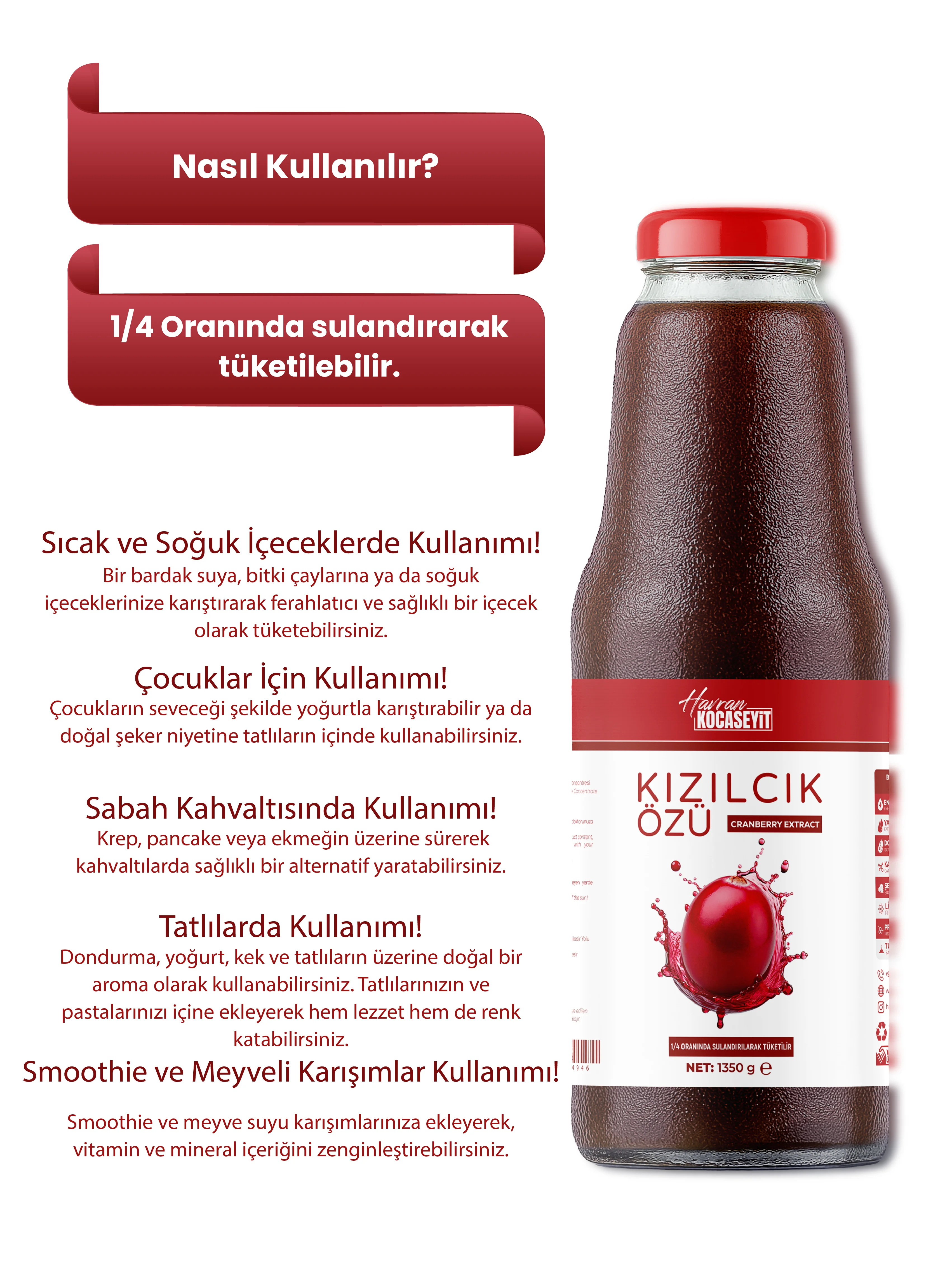Kızılcık Özü 1350 g