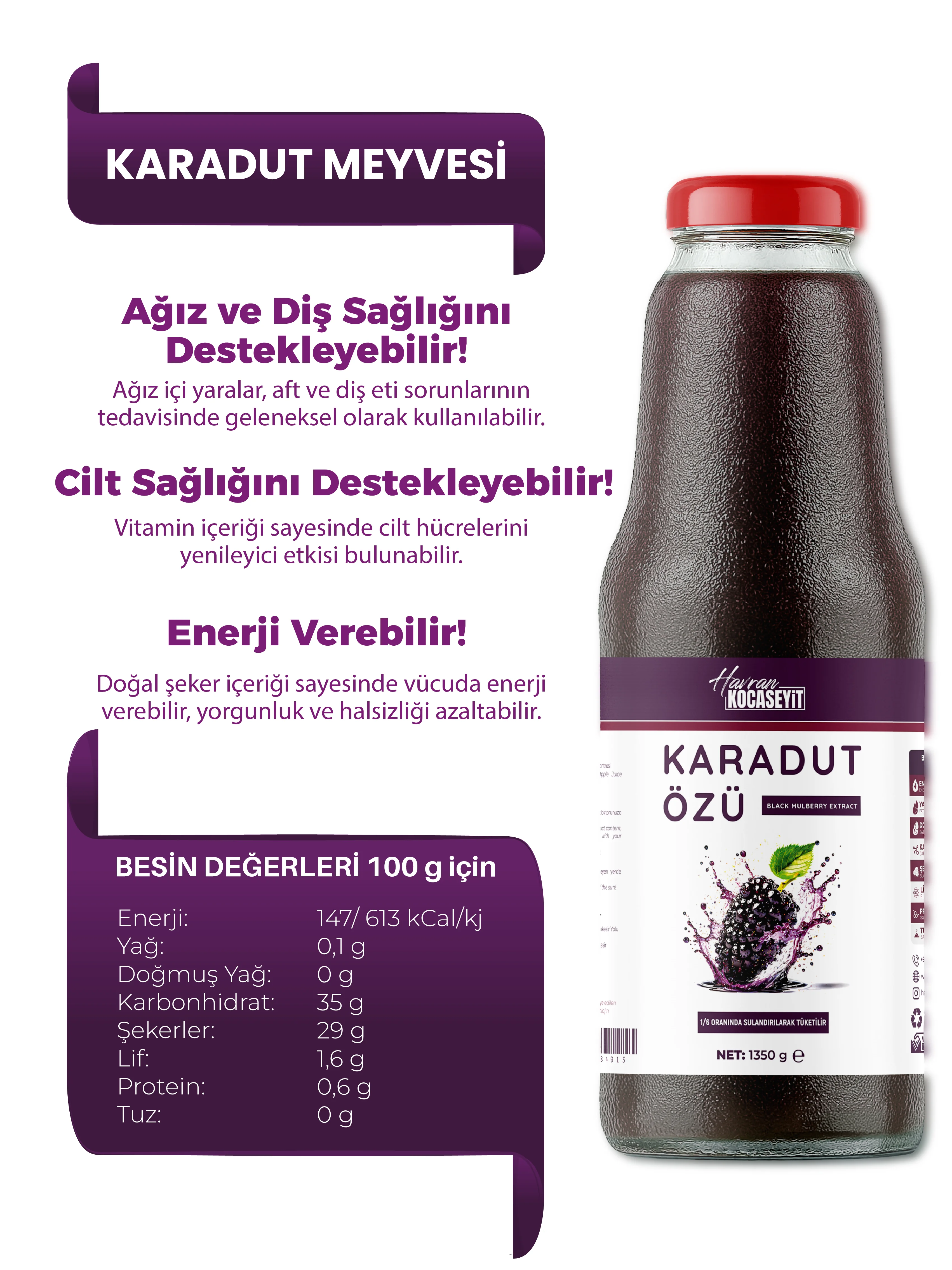 Karadut Özü 1350 g