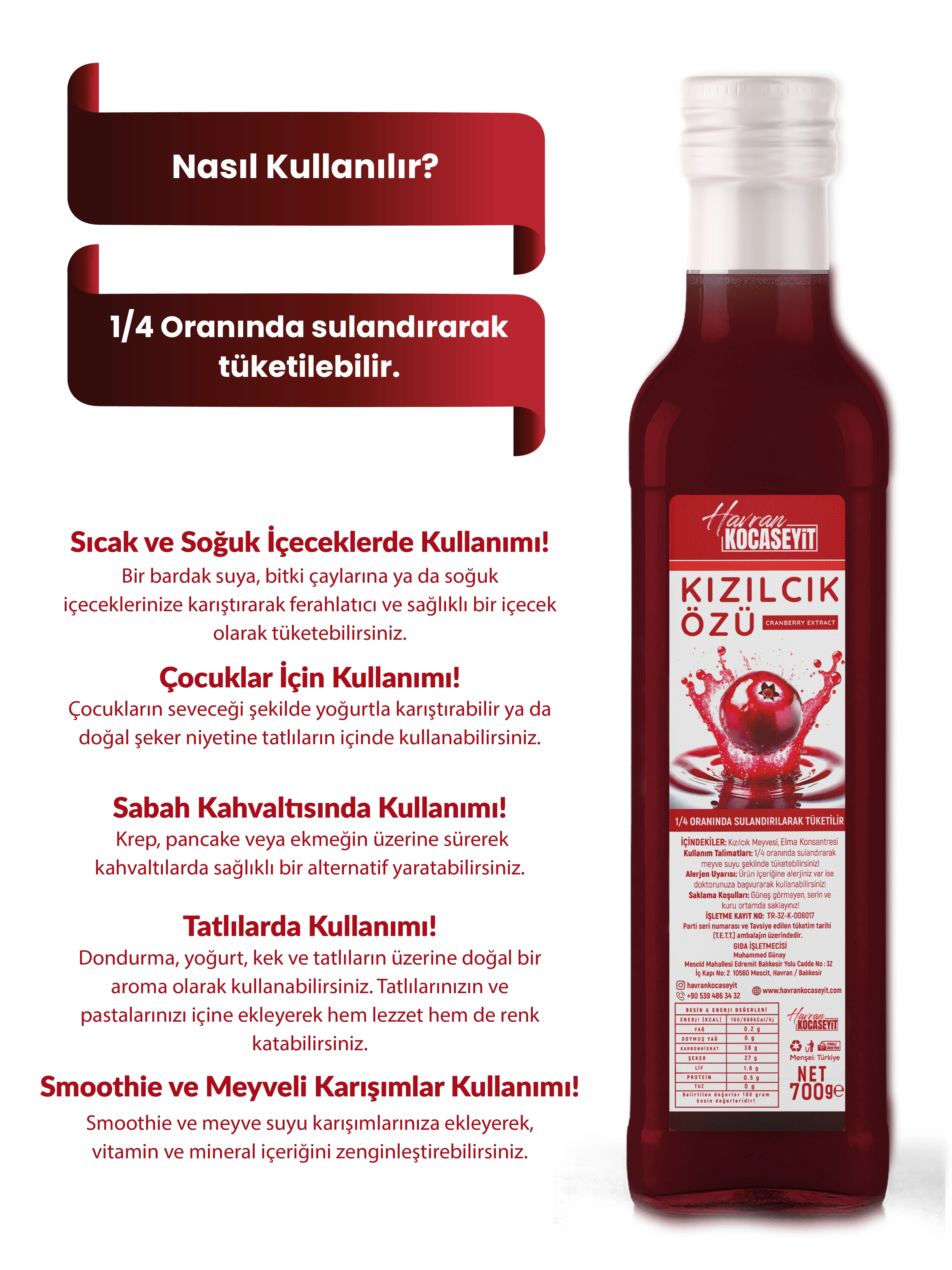 Kızılcık Özü 700 g