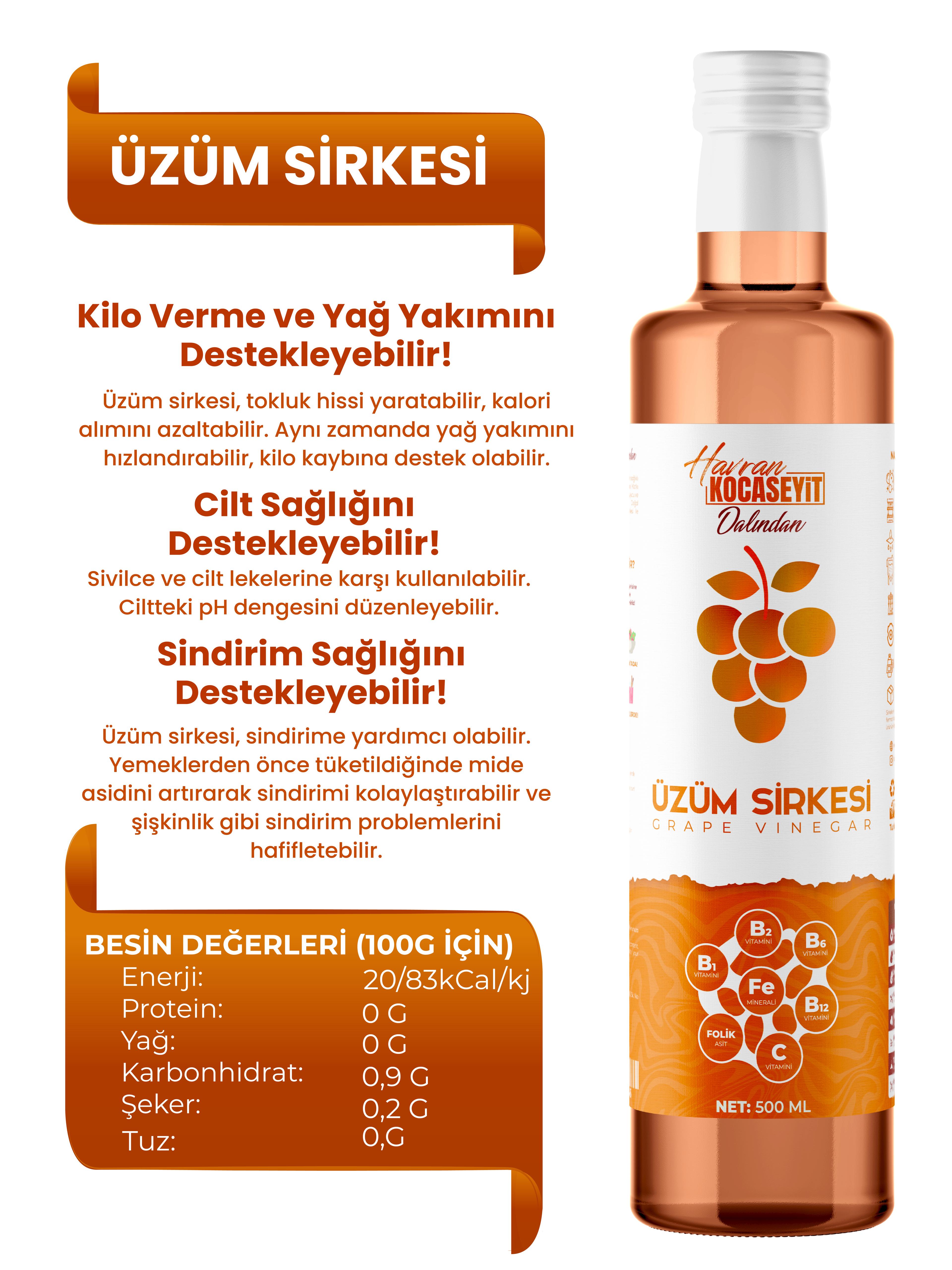 Üzüm Sirkesi 500 Ml