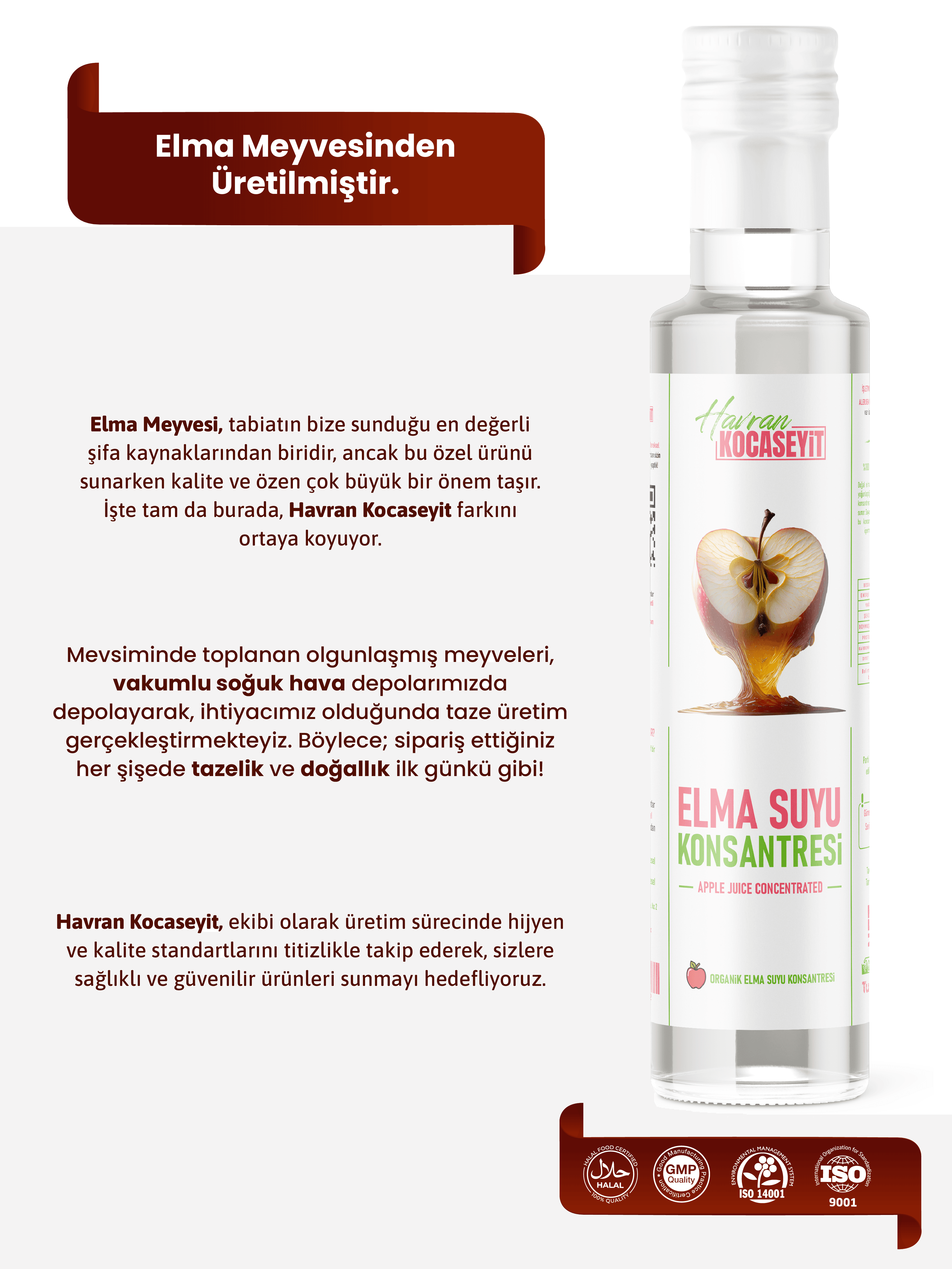 Kocaseyit® Doğal Elma Suyu Konsantresi 250 Ml