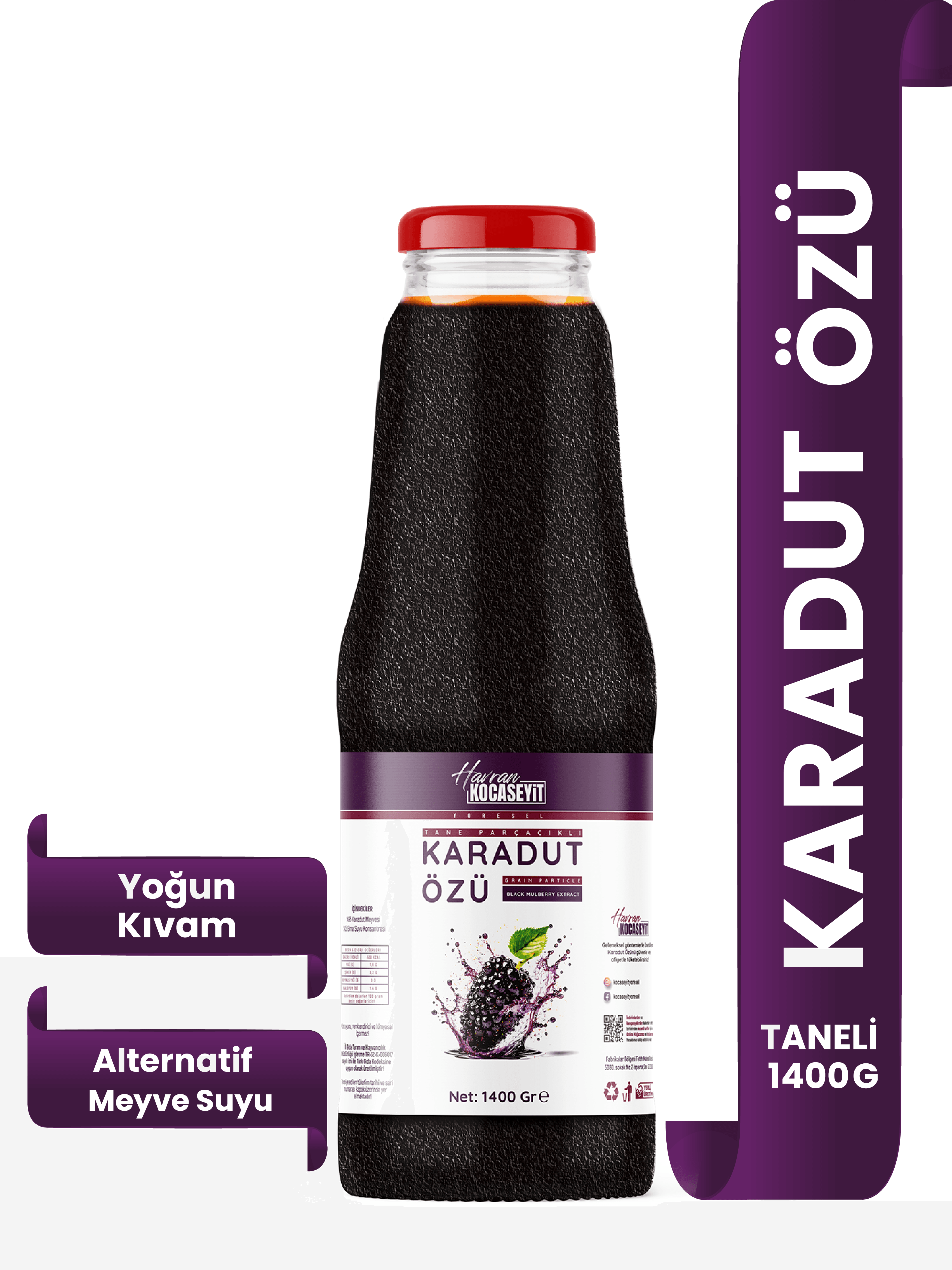 Taneli Karadut Özü 1400 Gr