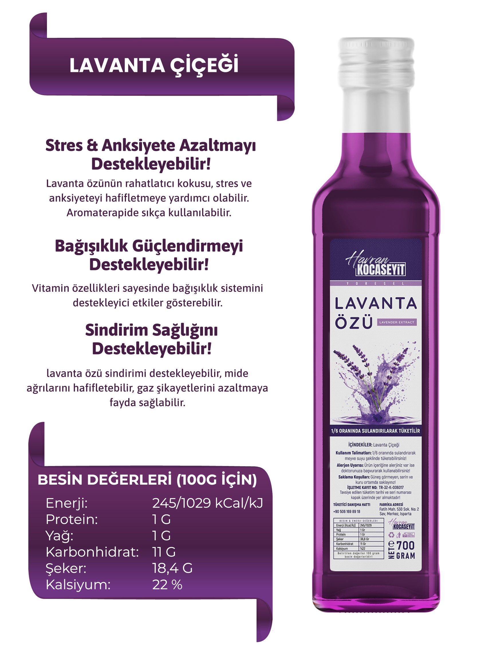 Lavanta Özü 700 Gr